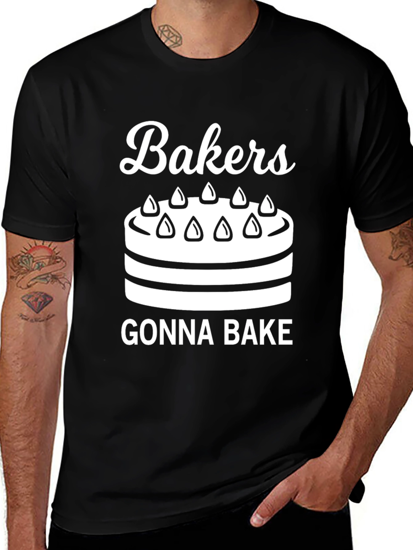 Variant 25 of Bakers Gonna Bake Black Graphic Tee