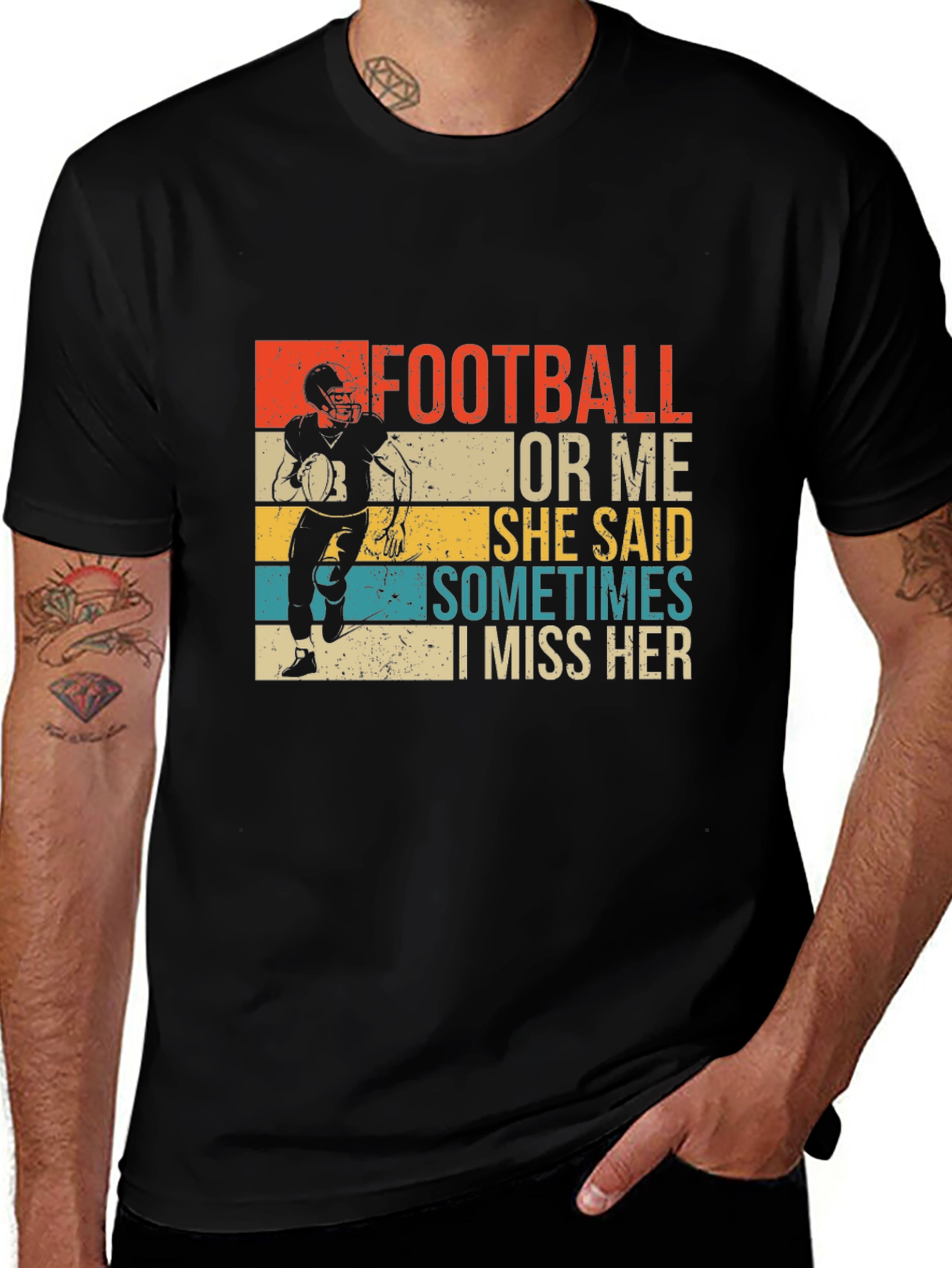Variant 21 of Football Or Me Graphic T-Shirt