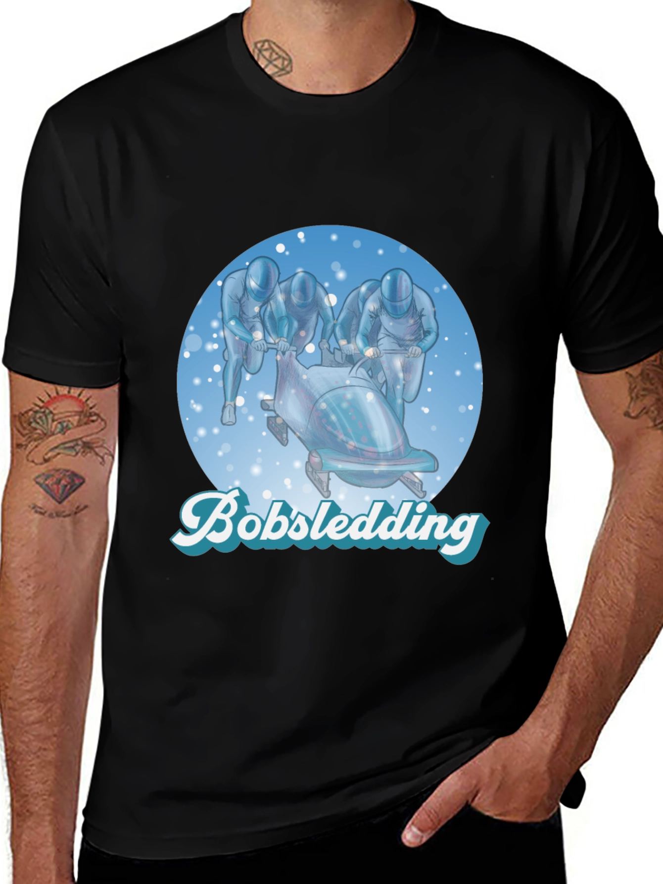 Variant 13 of Bobsledding Graphic Tee - Cool Winter Sports Design