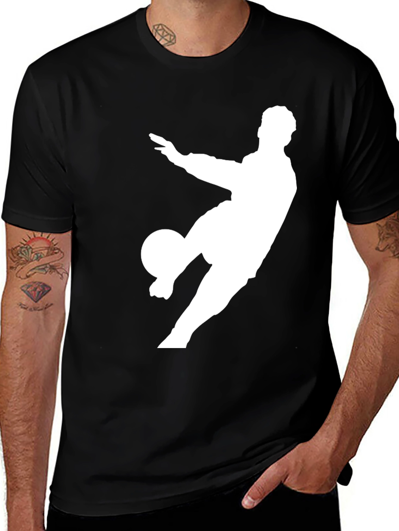 Variant 15 of Soccer Player Graphic Tee - Black