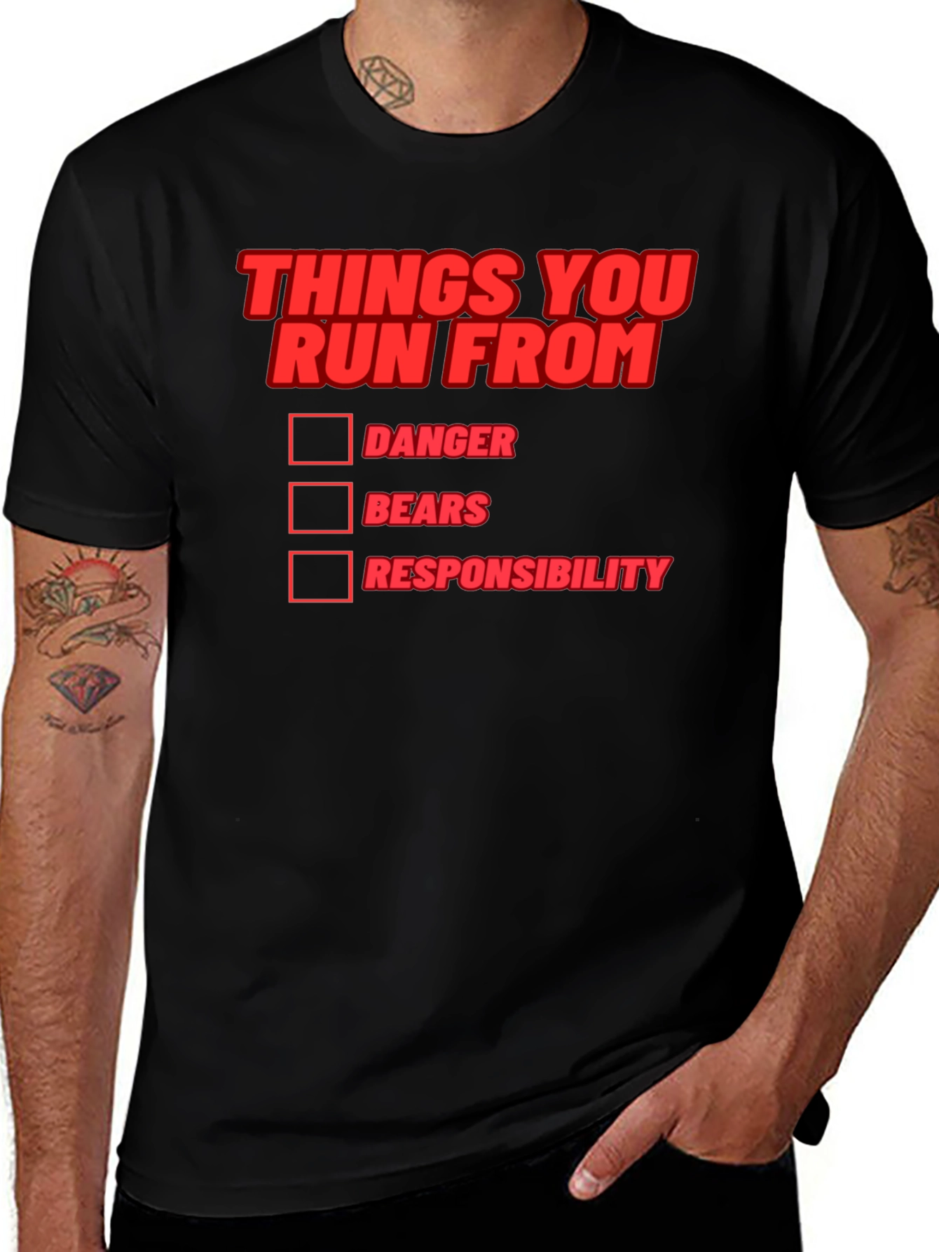 Variant 10 of Funny "Things You Run From" Graphic T-Shirt