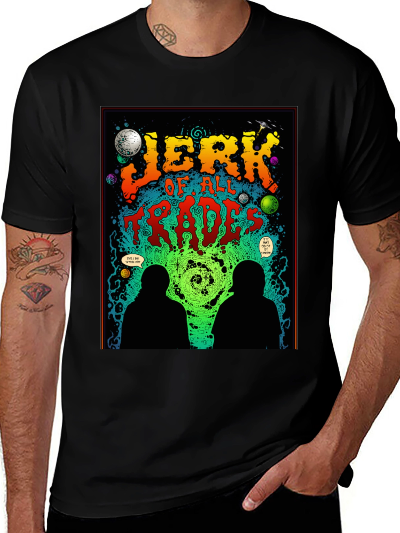 Variant 25 of Jerk Of All Trades Graphic Tee - Unique Design