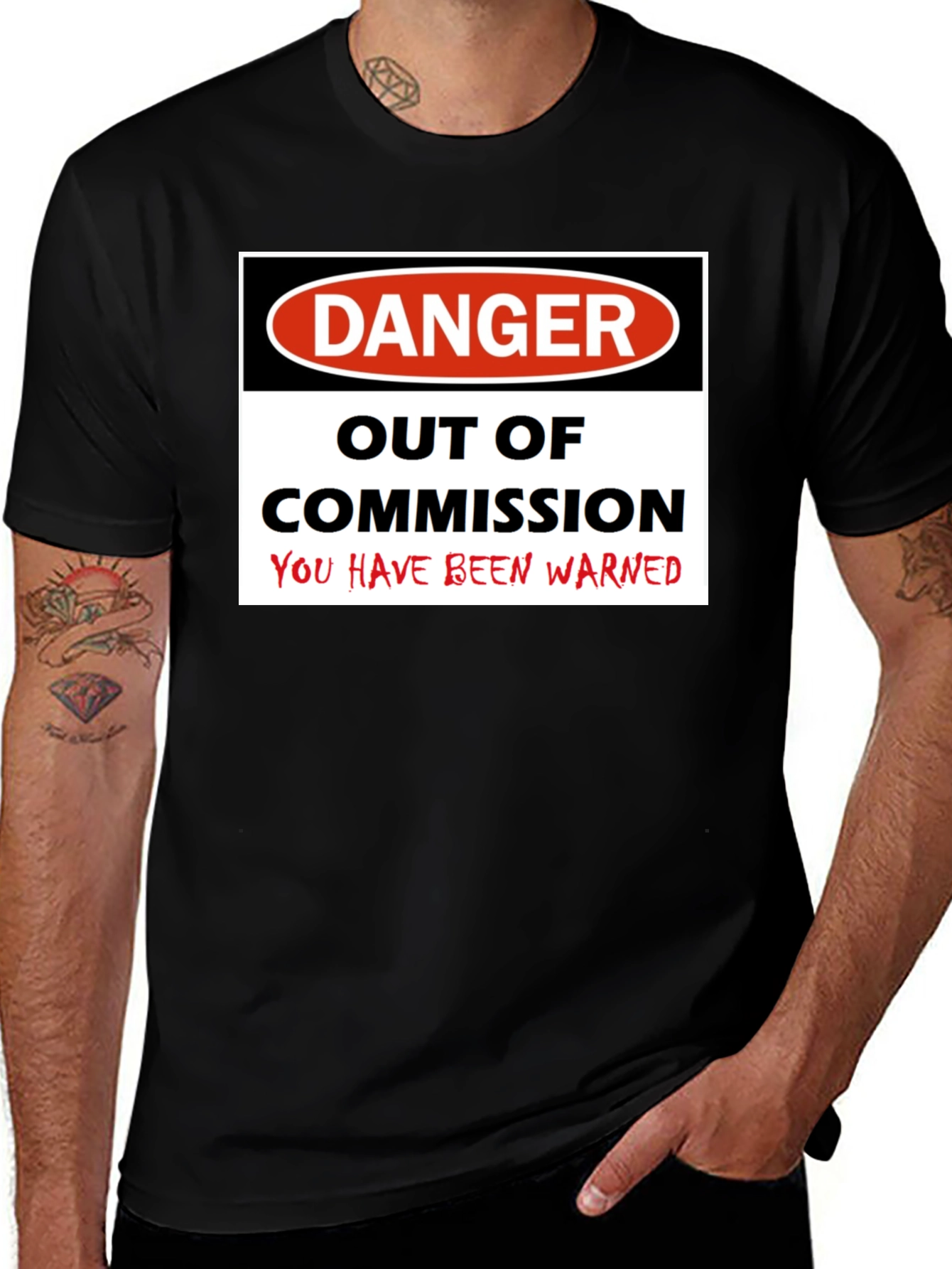 Variant 22 of Danger Out of Commission Funny T-Shirt