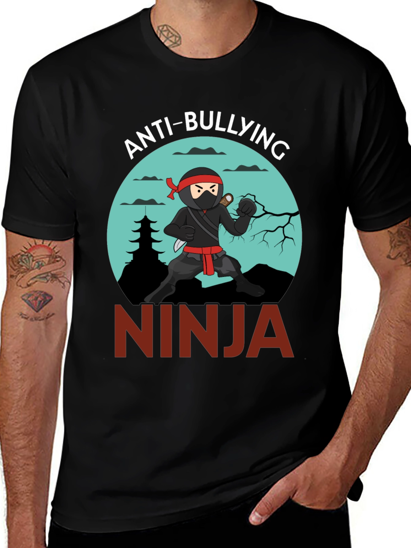 Variant 23 of Anti-Bullying Ninja Graphic Tee