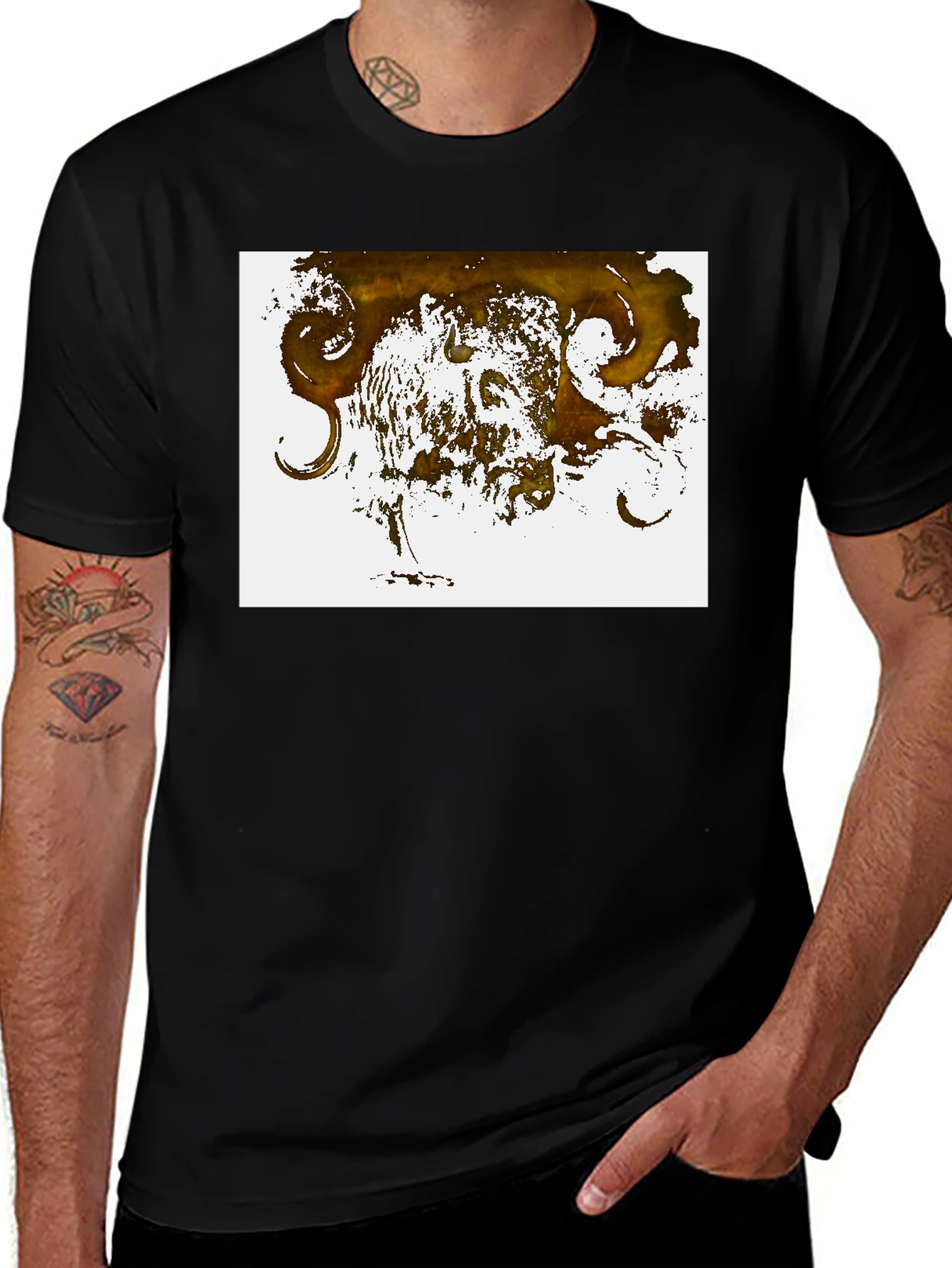 Variant 18 of Abstract Art Black T-Shirt - Unique Design