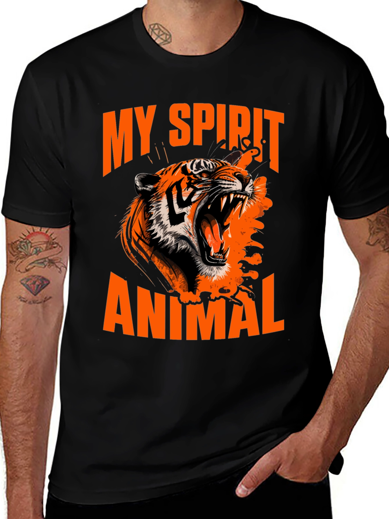 Variant 10 of Tiger Spirit Animal Graphic Tee