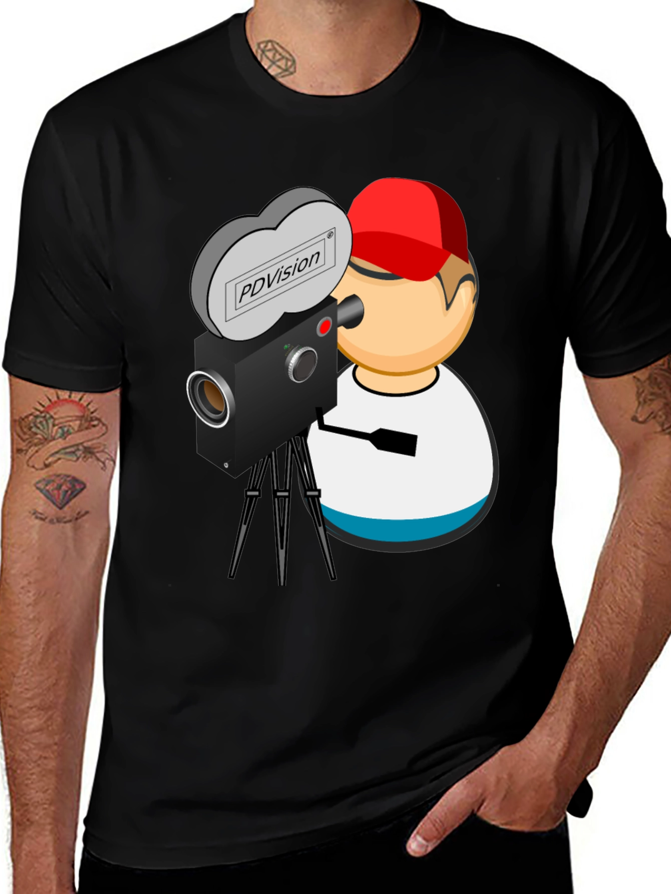 Retro Camera Graphic Tee - PDVision Director Shirt