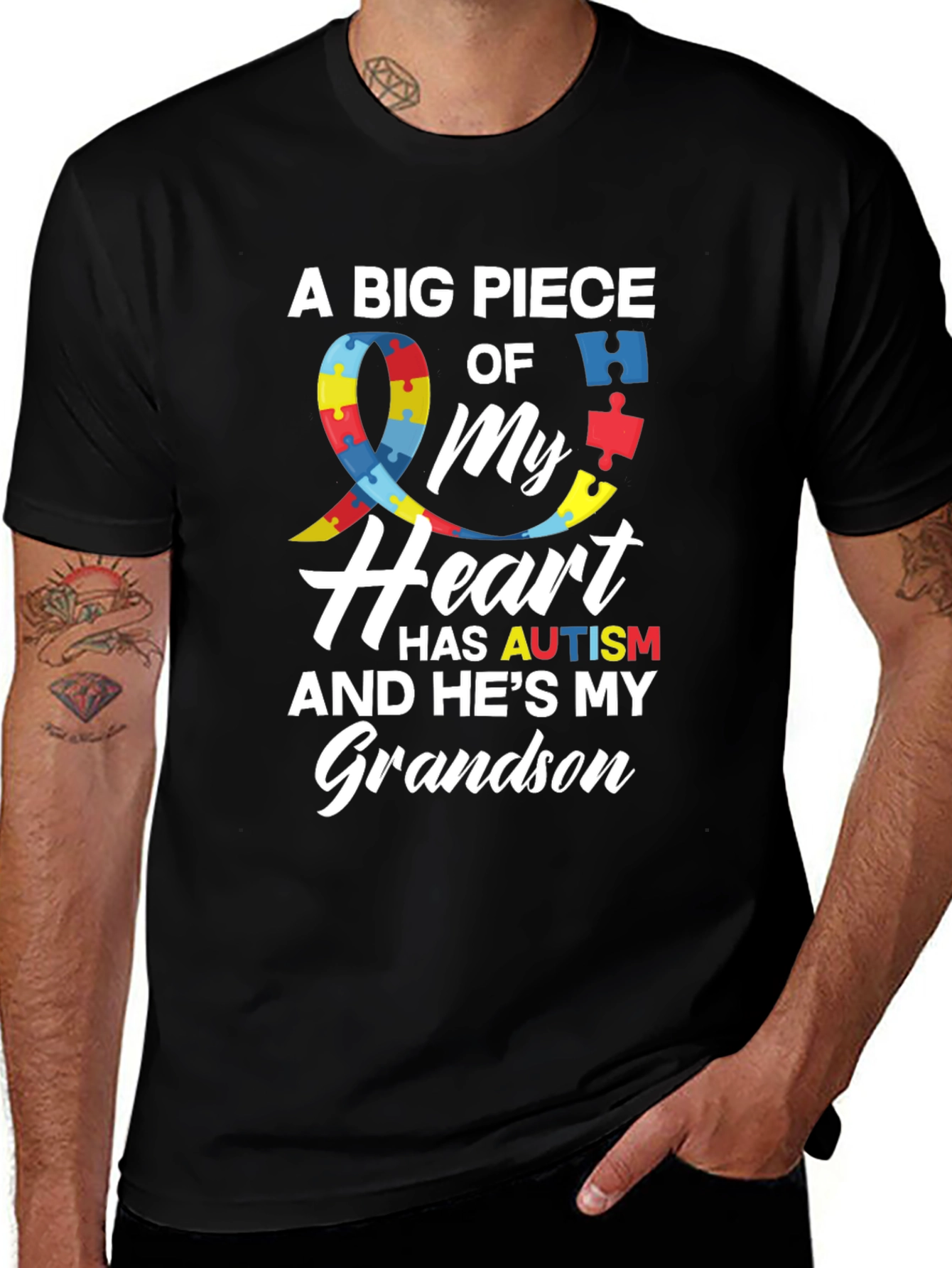 Variant 12 of Autism Awareness Grandson T-Shirt