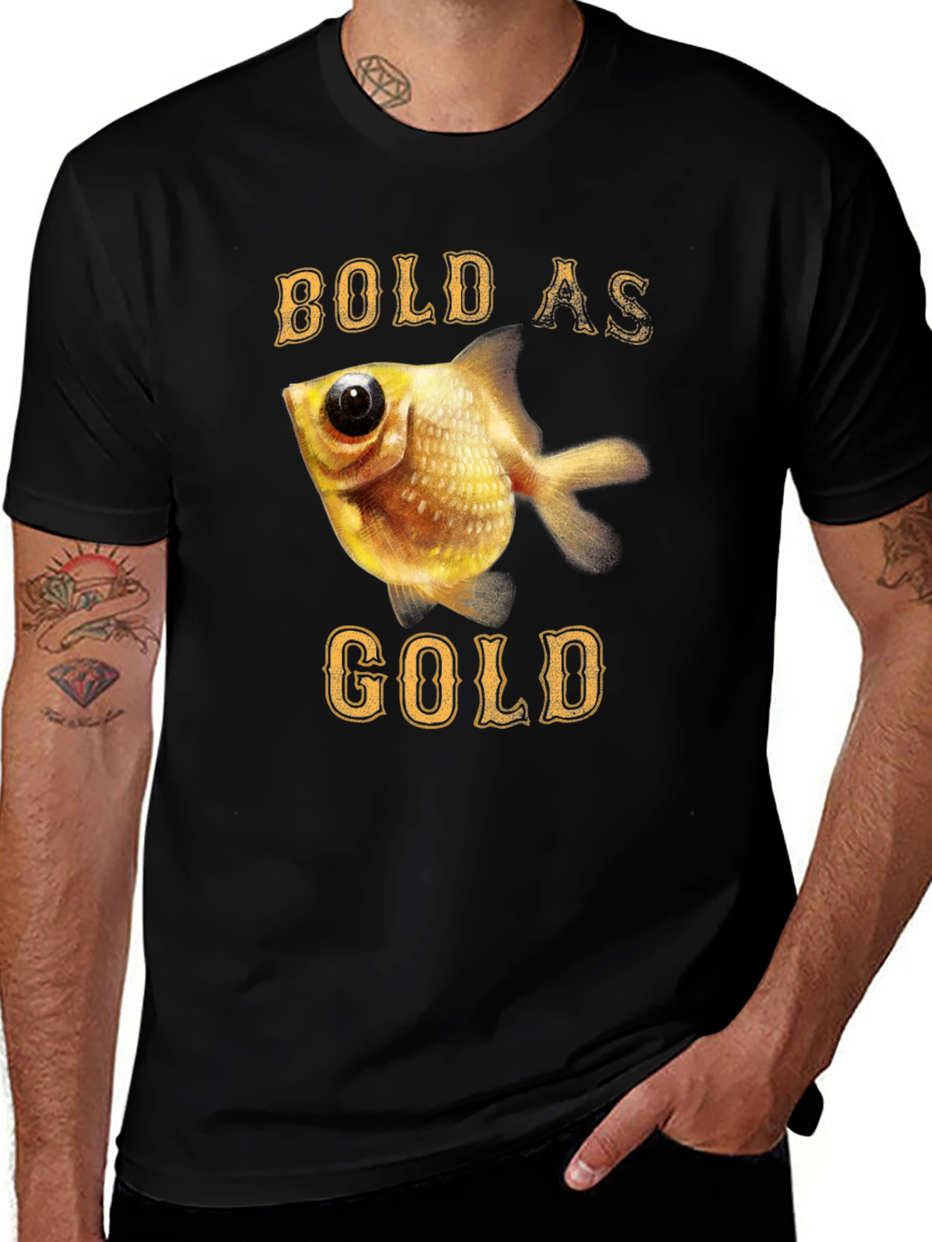 Variant 17 of Bold as Gold Fish Graphic Tee