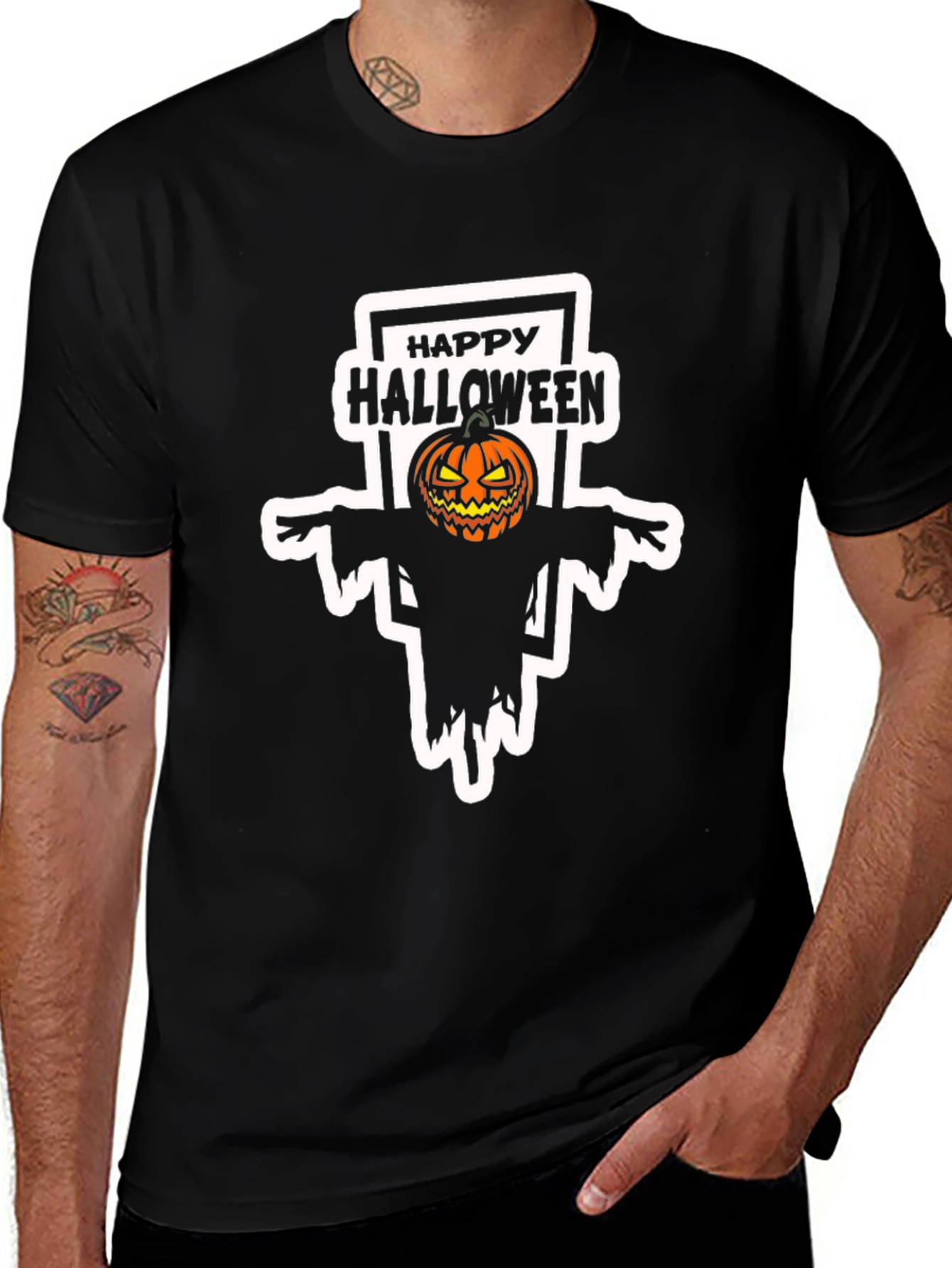 Happy Halloween Pumpkin Scarecrow T-Shirt