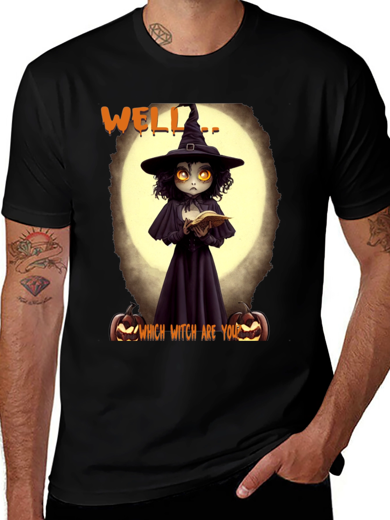 Variant 5 of Witch T-Shirt: Spooky Halloween Style