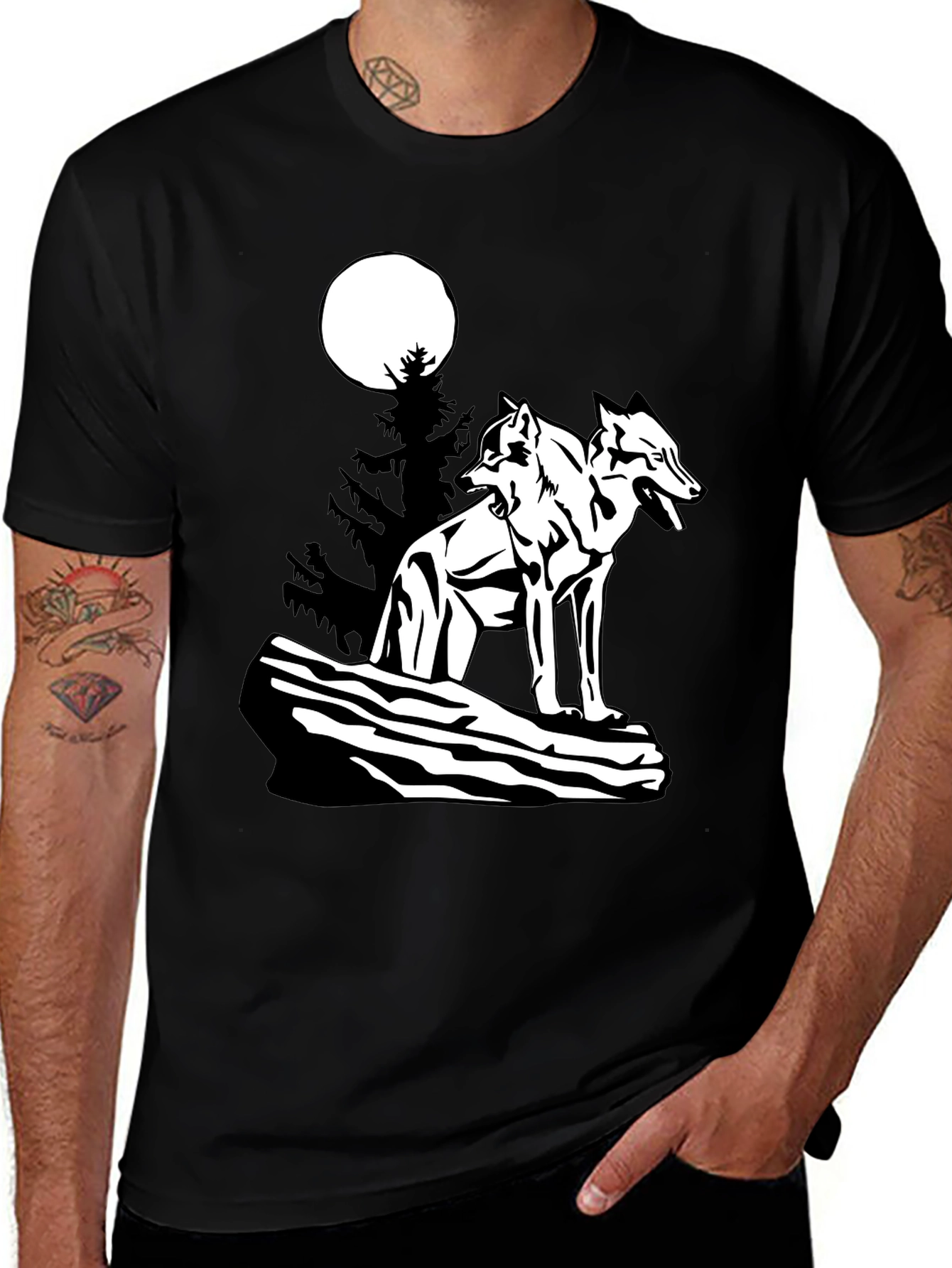 Variant 12 of Two-Headed Wolf Moon Graphic Tee