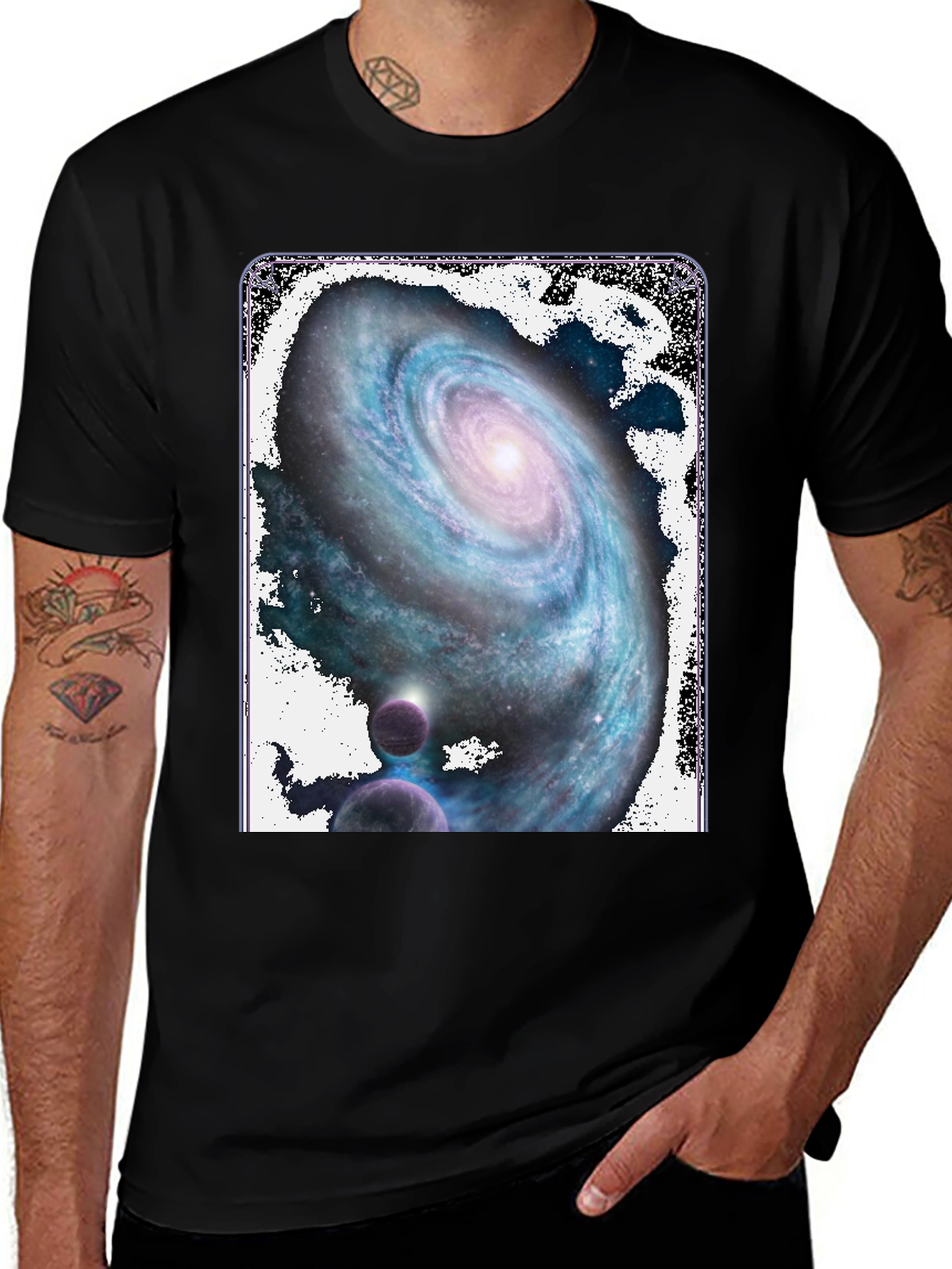 Variant 14 of Galaxy Print Black T-Shirt