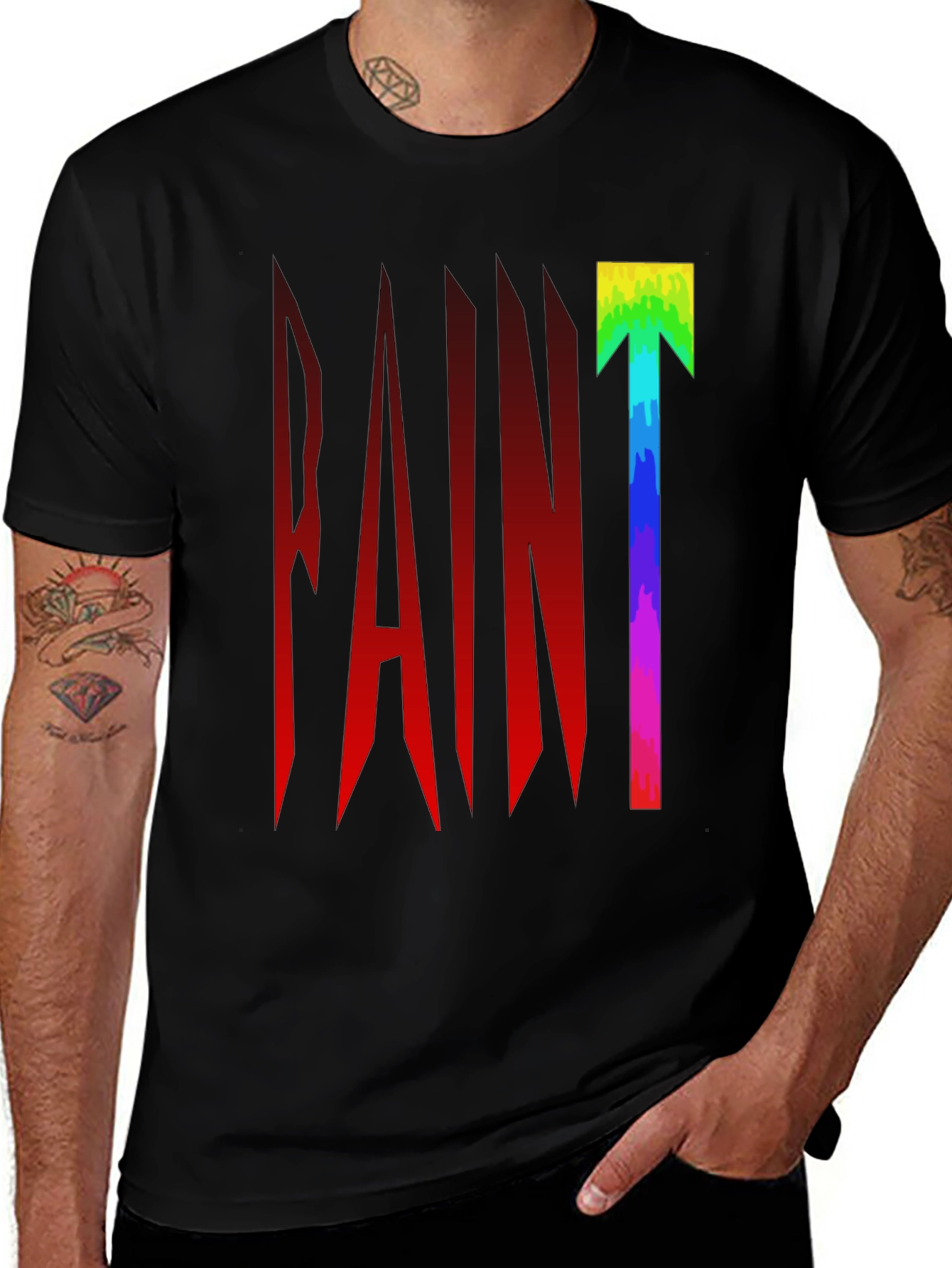 Variant 16 of Paint Graphic Black T-Shirt