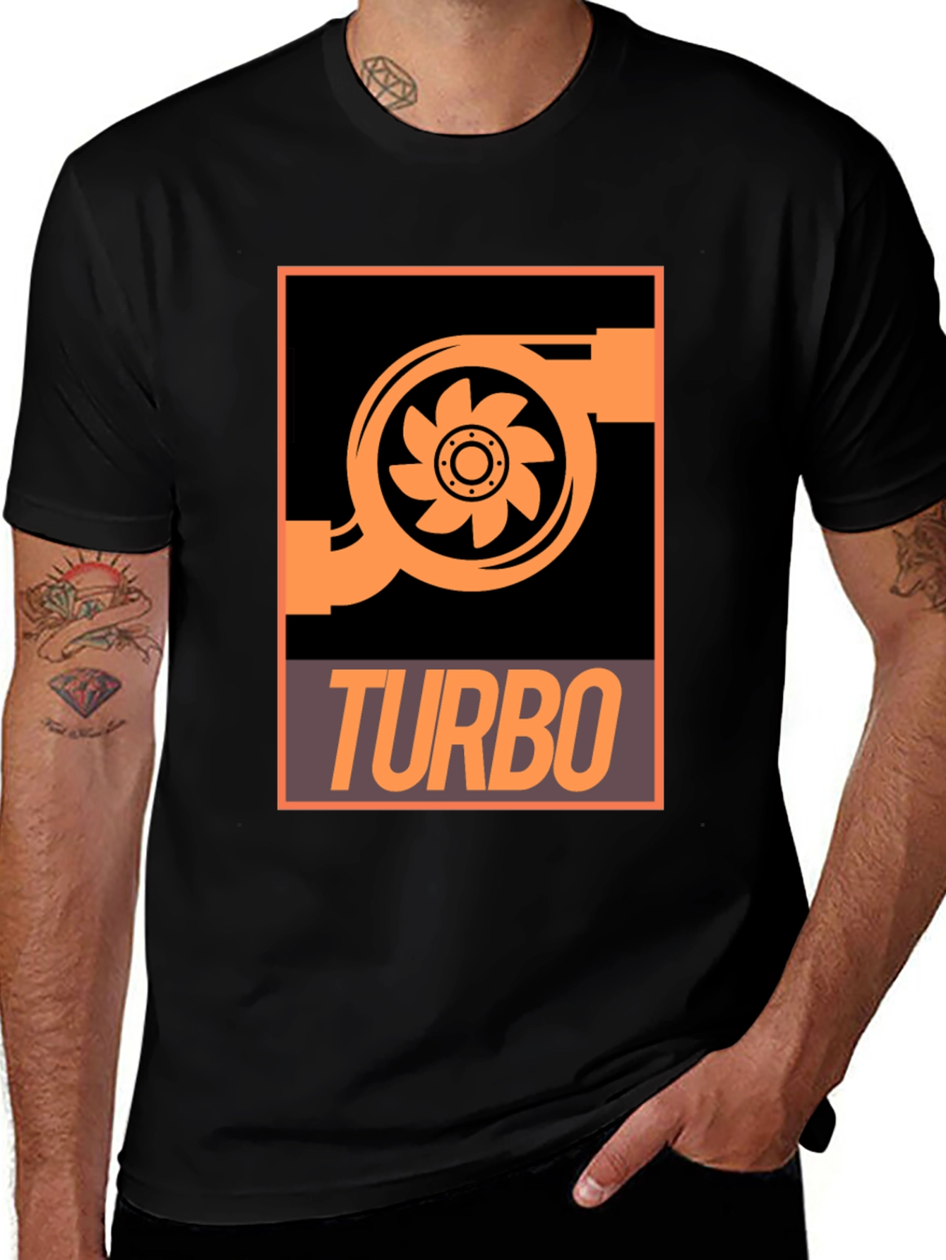 Turbo Graphic T-Shirt - Black Cotton Tee
