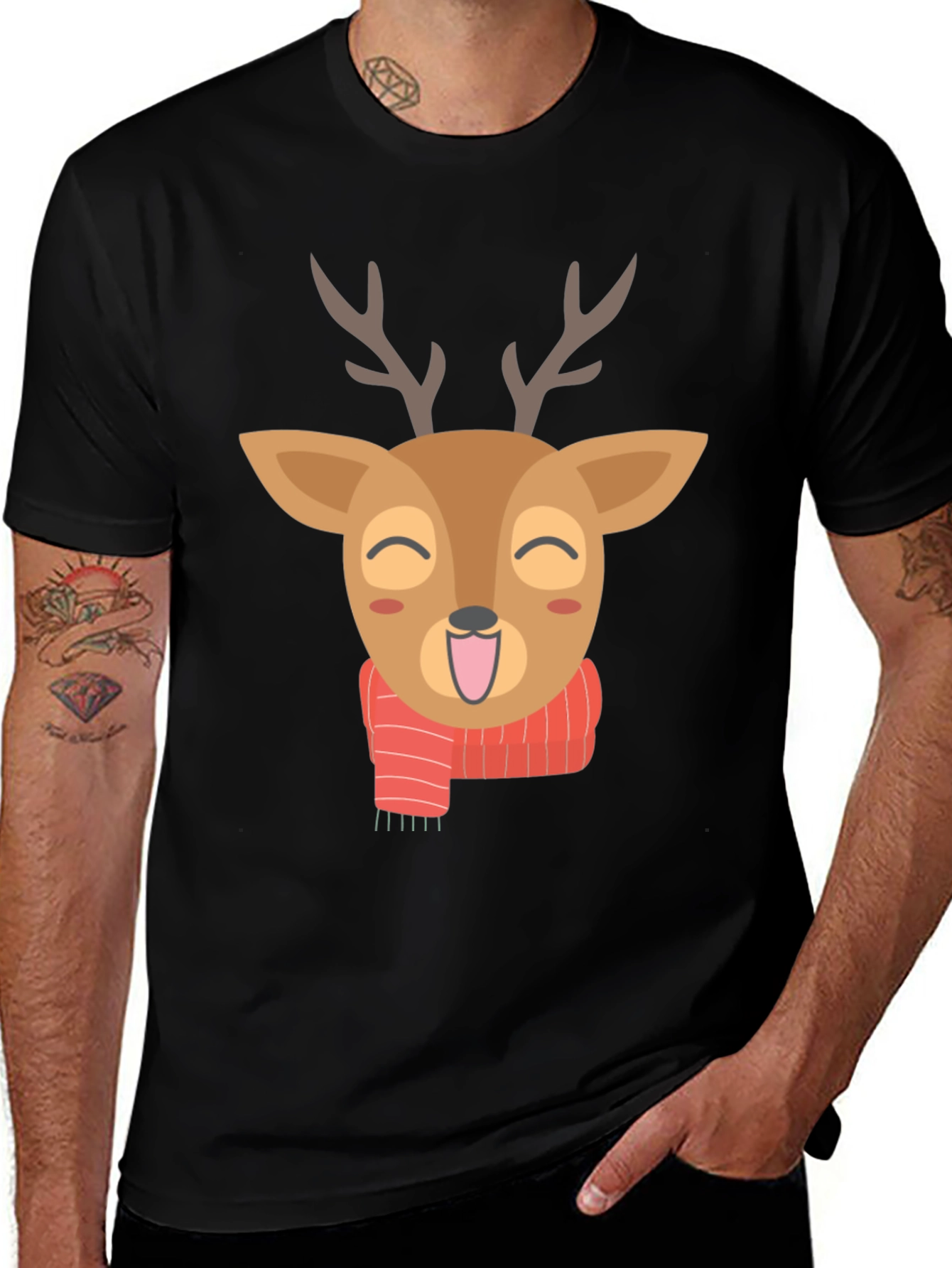Variant 16 of Festive Deer Graphic Tee - Holiday Cheer