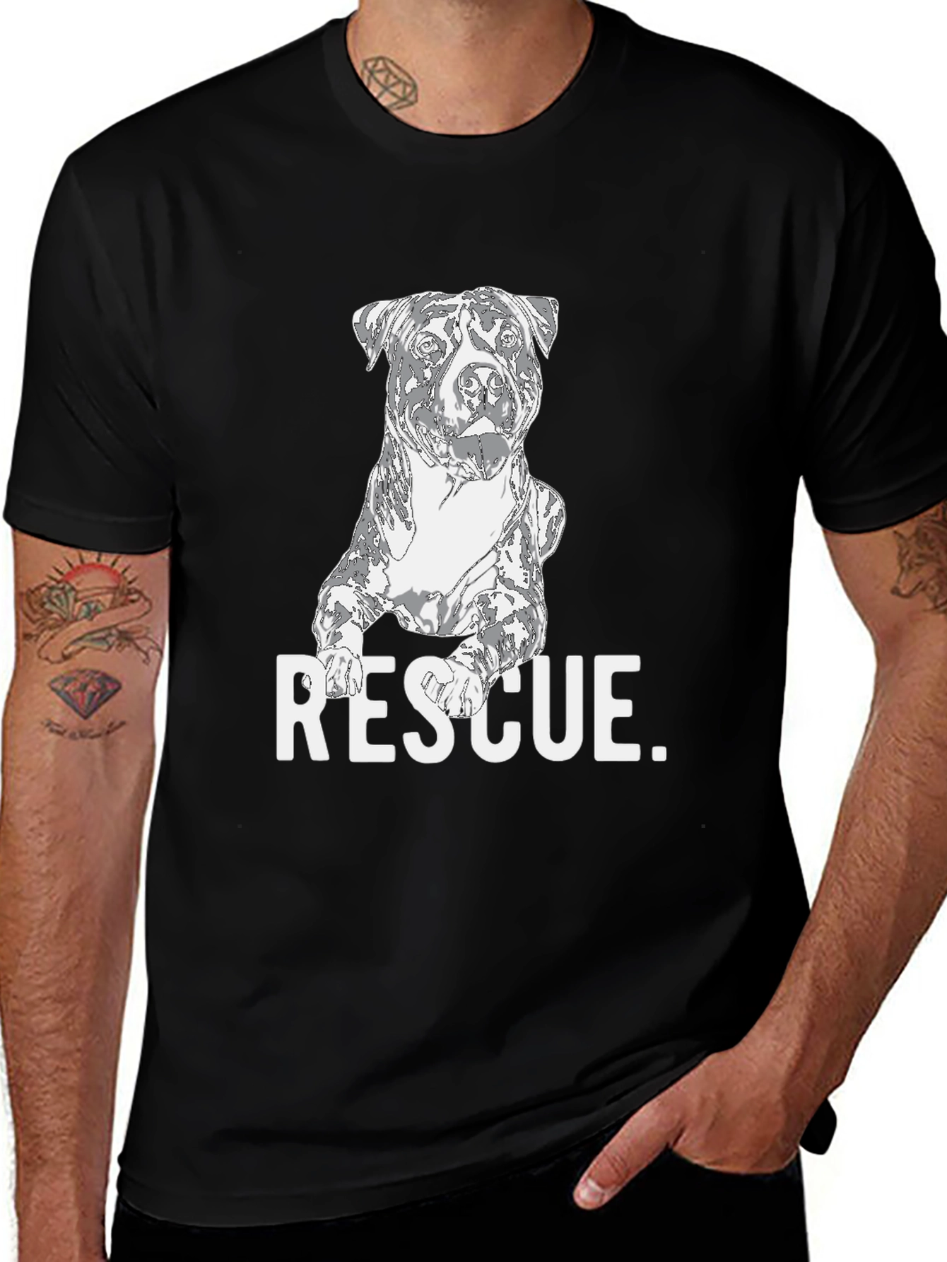 Variant 30 of Rescue Dog Graphic T-Shirt - Unisex Casual Tee