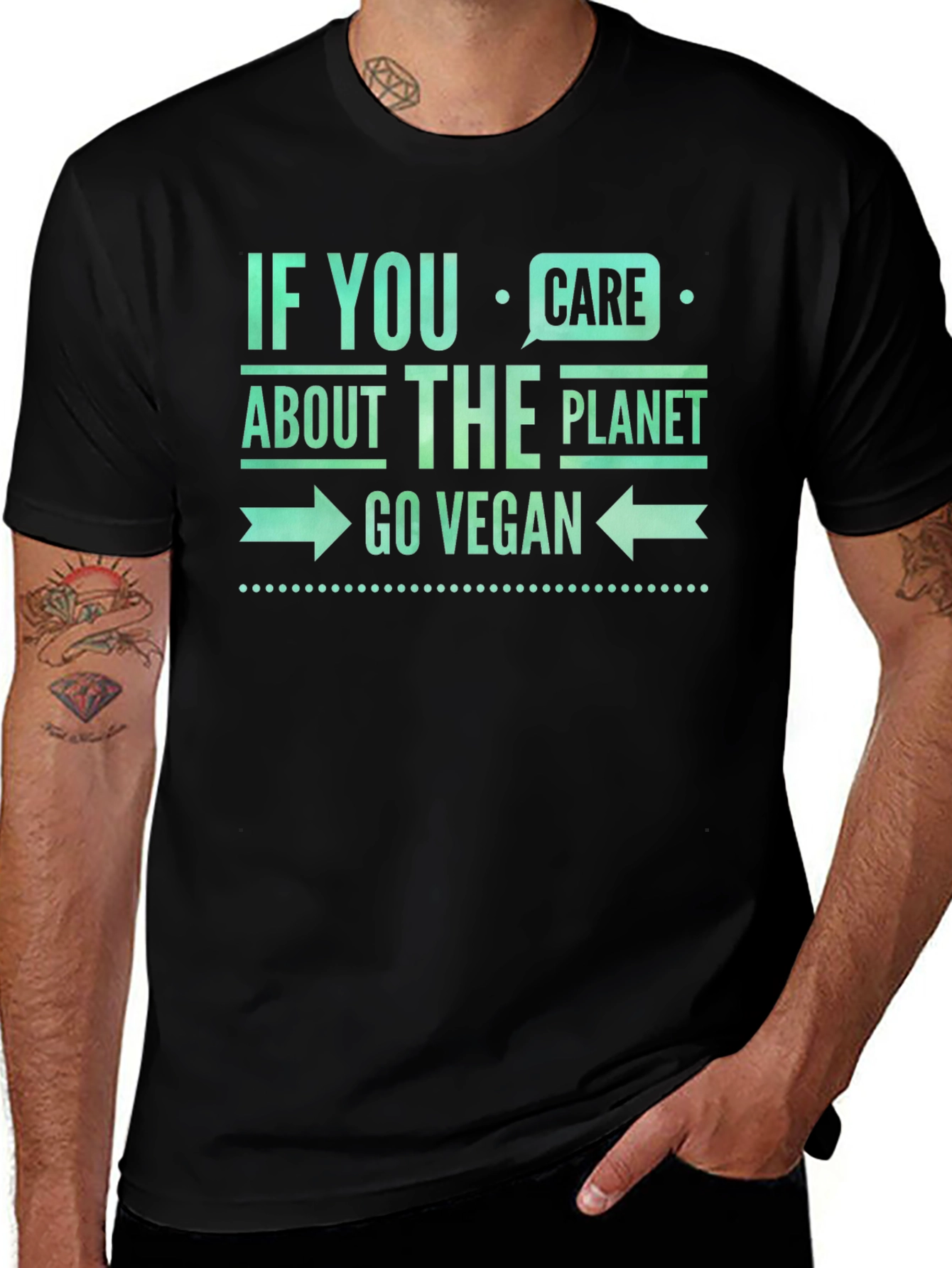 Variant 8 of Go Vegan Planet Care Graphic Tee