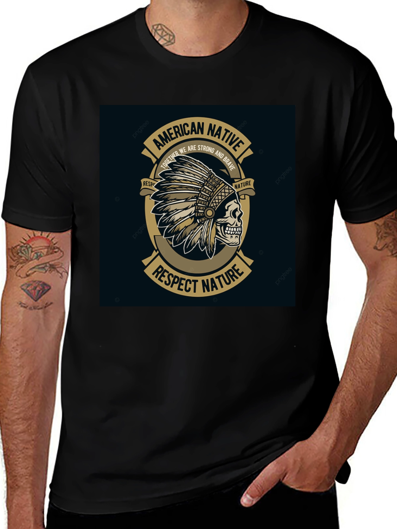 Variant 14 of American Native Respect Nature Graphic T-Shirt