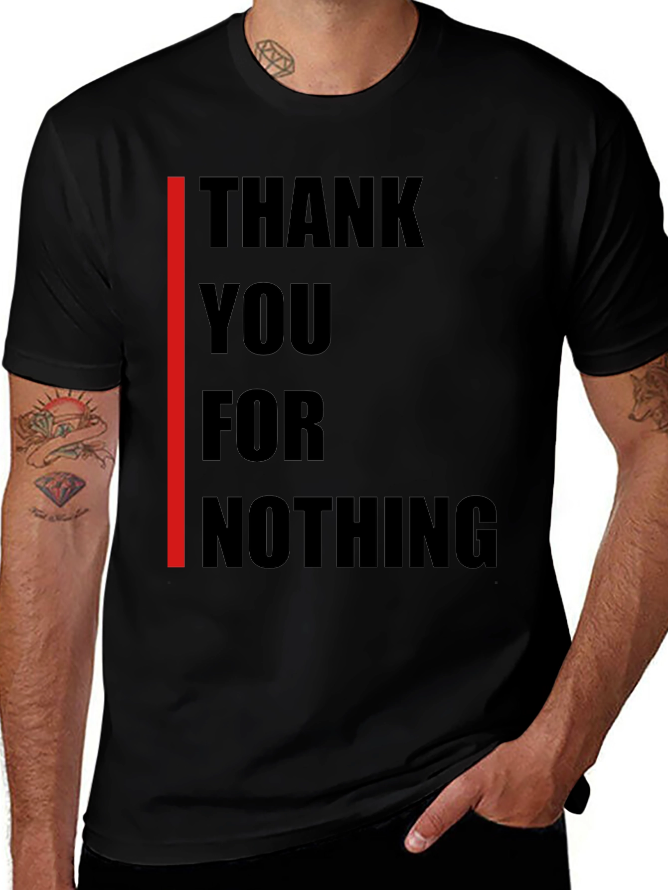 Variant 11 of Sarcastic Graphic Tee - Thank You For Nothing T-Shirt
