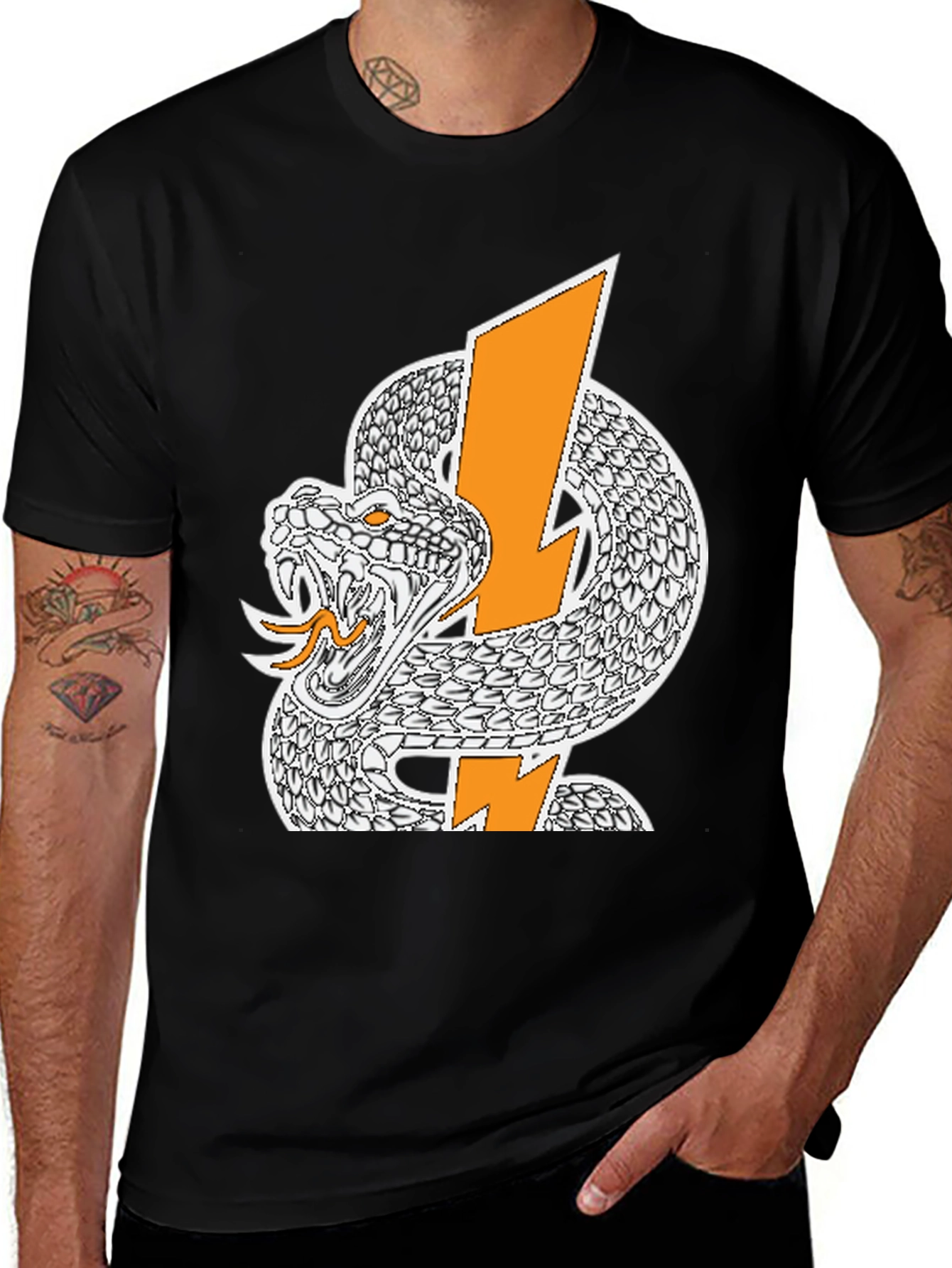 Variant 27 of Snake & Lightning Bolt Graphic T-Shirt
