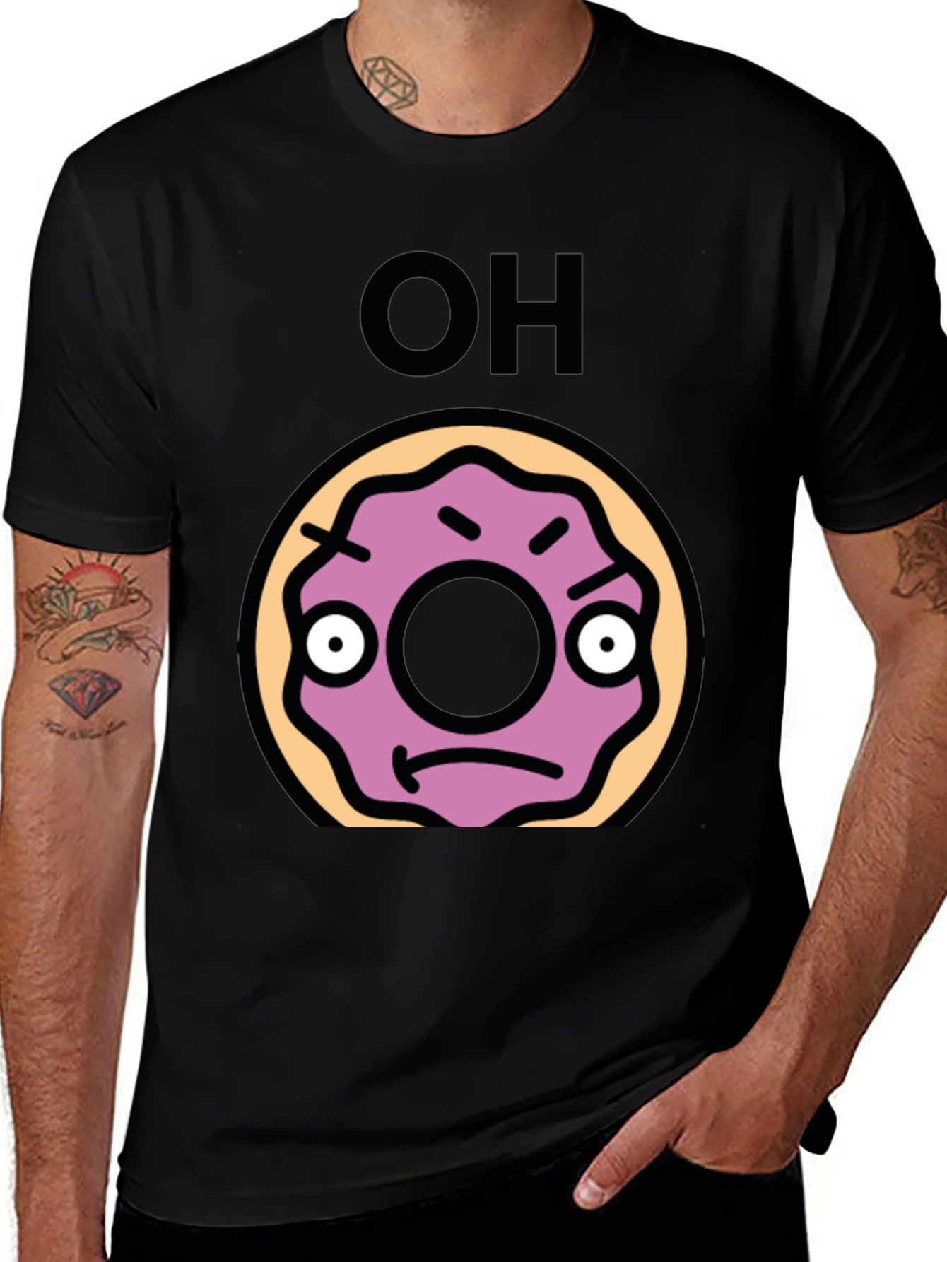 Variant 14 of OH NO! Angry Donut Graphic Tee - Funny T-Shirt