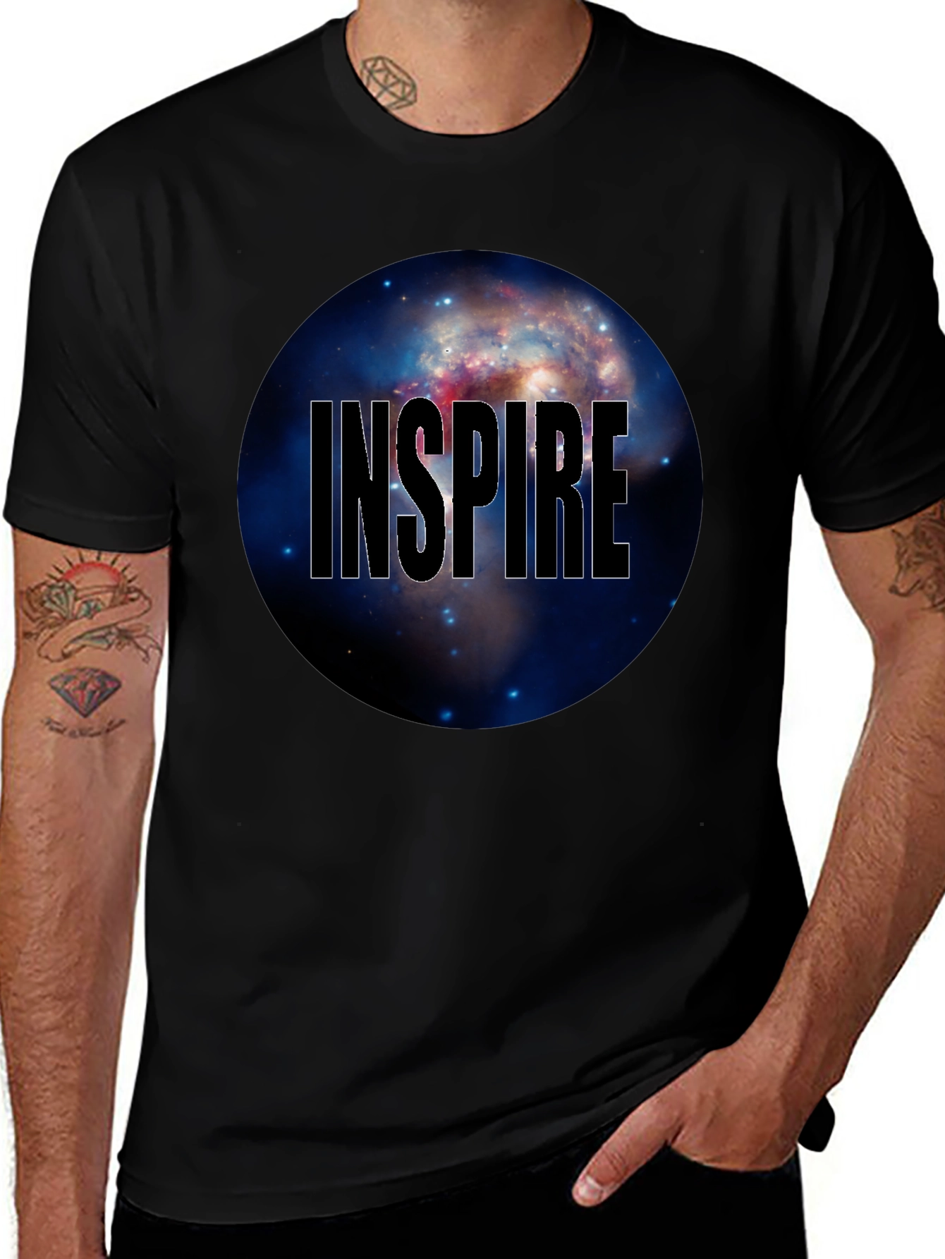 Variant 9 of Inspire Galaxy Black T-Shirt