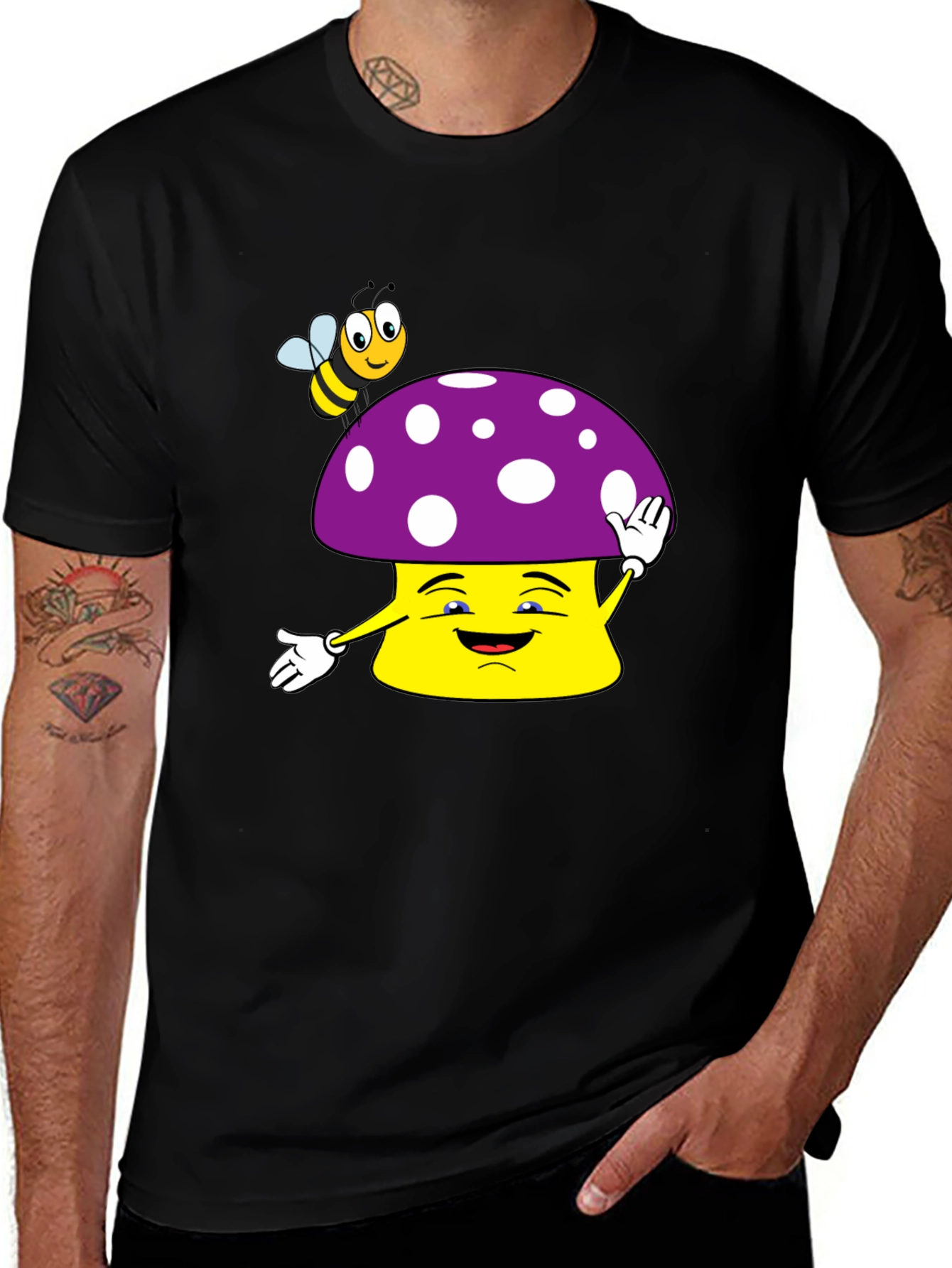 Variant 2 of Mushroom & Bee Graphic T-Shirt