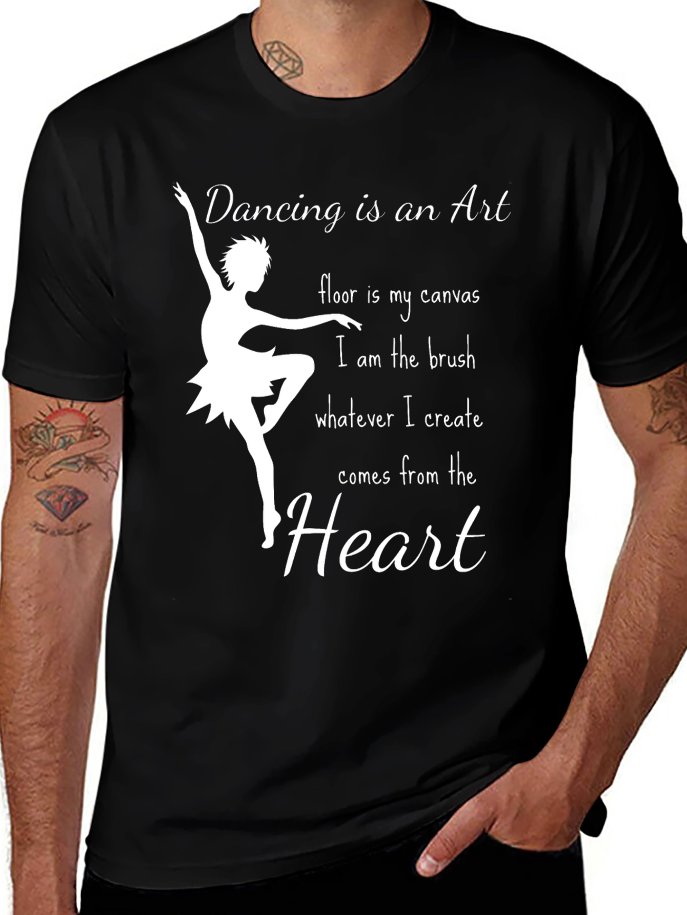 Variant 28 of Dancing is an Art T-Shirt - Ballerina Heart