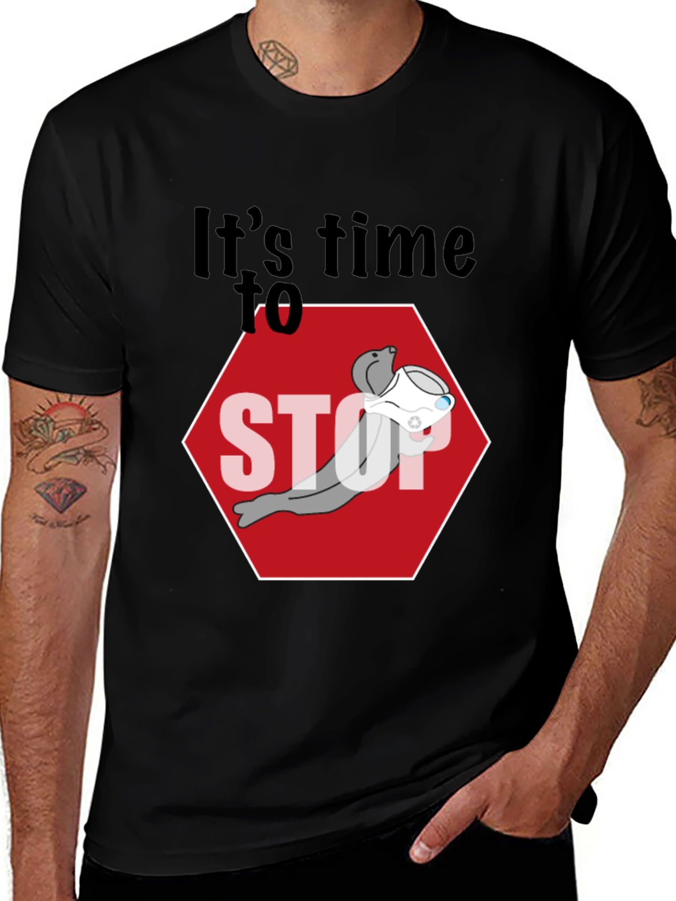 Variant 13 of Stop Seal T-Shirt - Humorous Graphic Tee