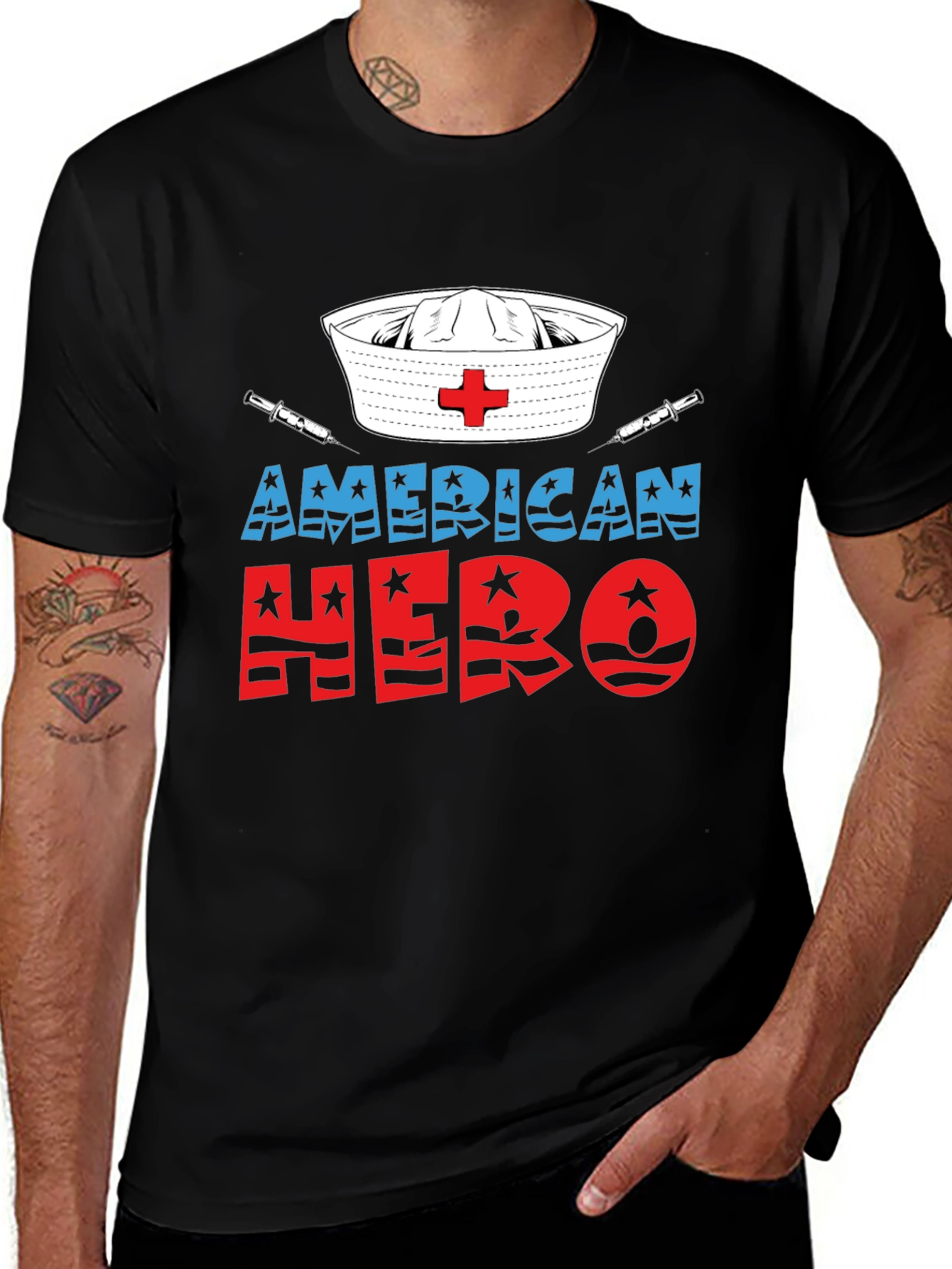 Variant 13 of American Hero Nurse T-Shirt