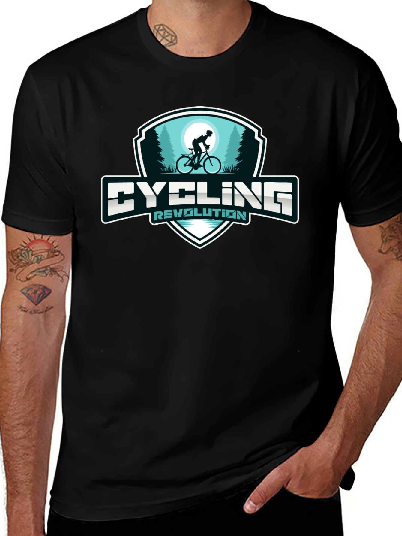 Variant 22 of Cycling Revolution T-Shirt - Black