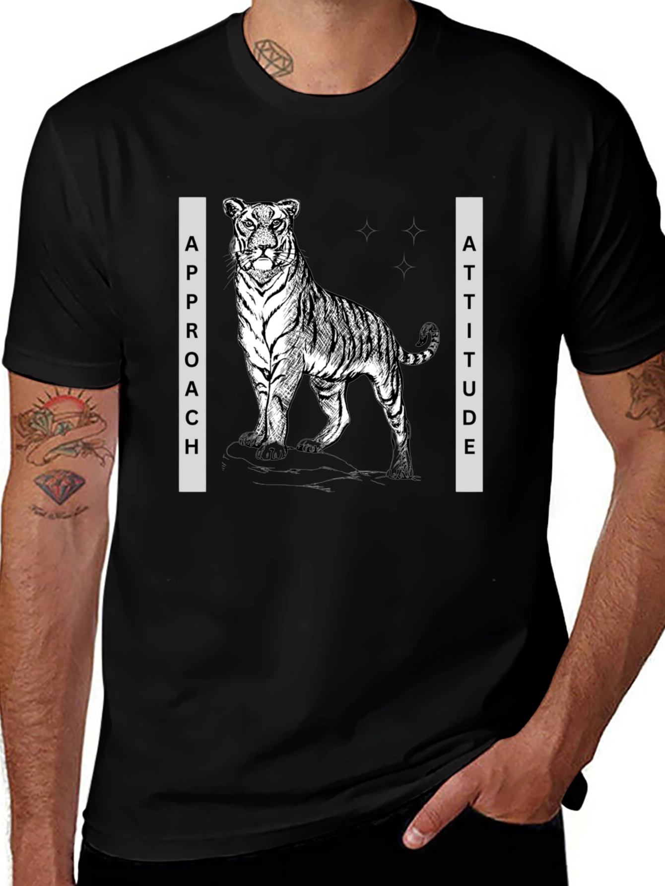 Variant 20 of Tiger Approach Attitude Graphic Tee