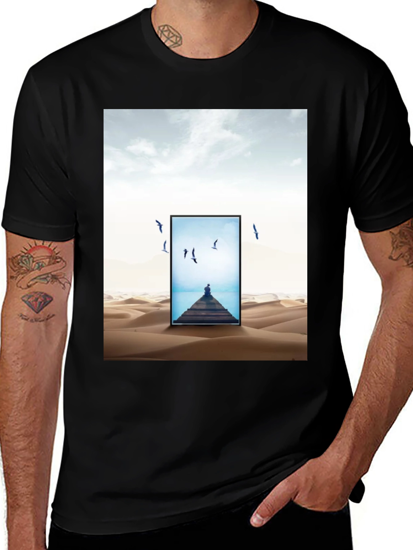 Black Desert Dreamscape Graphic Tee - Black Cotton Blend main image