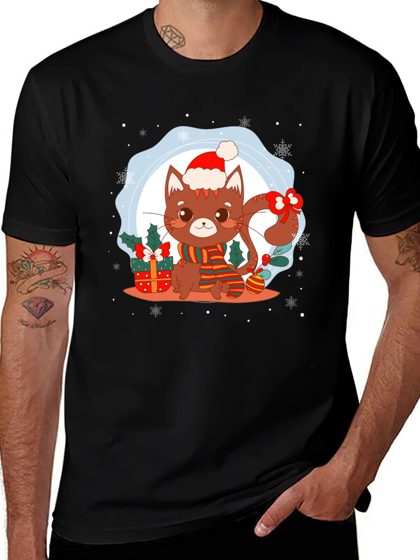 Variant 18 of Festive Cat T-Shirt