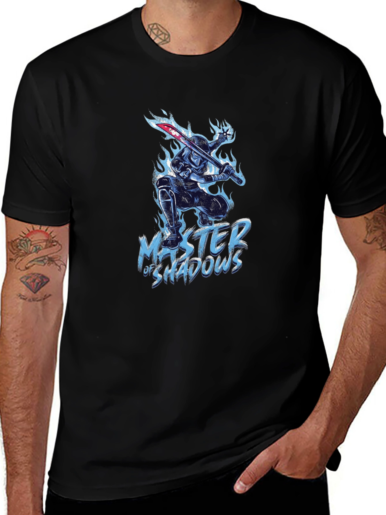 Variant 23 of Master of Shadows Graphic T-Shirt - Ninja Design