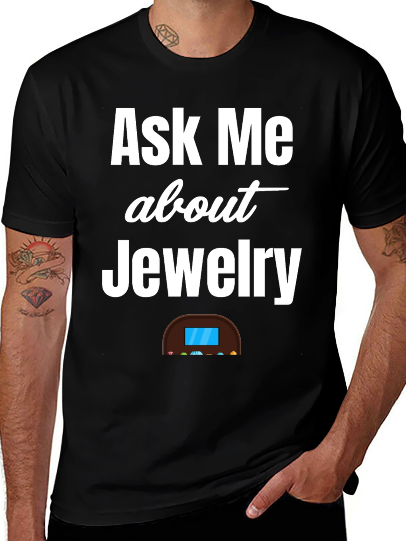 Variant 15 of Ask Me About Jewelry T-Shirt - Diamond Enthusiast Tee