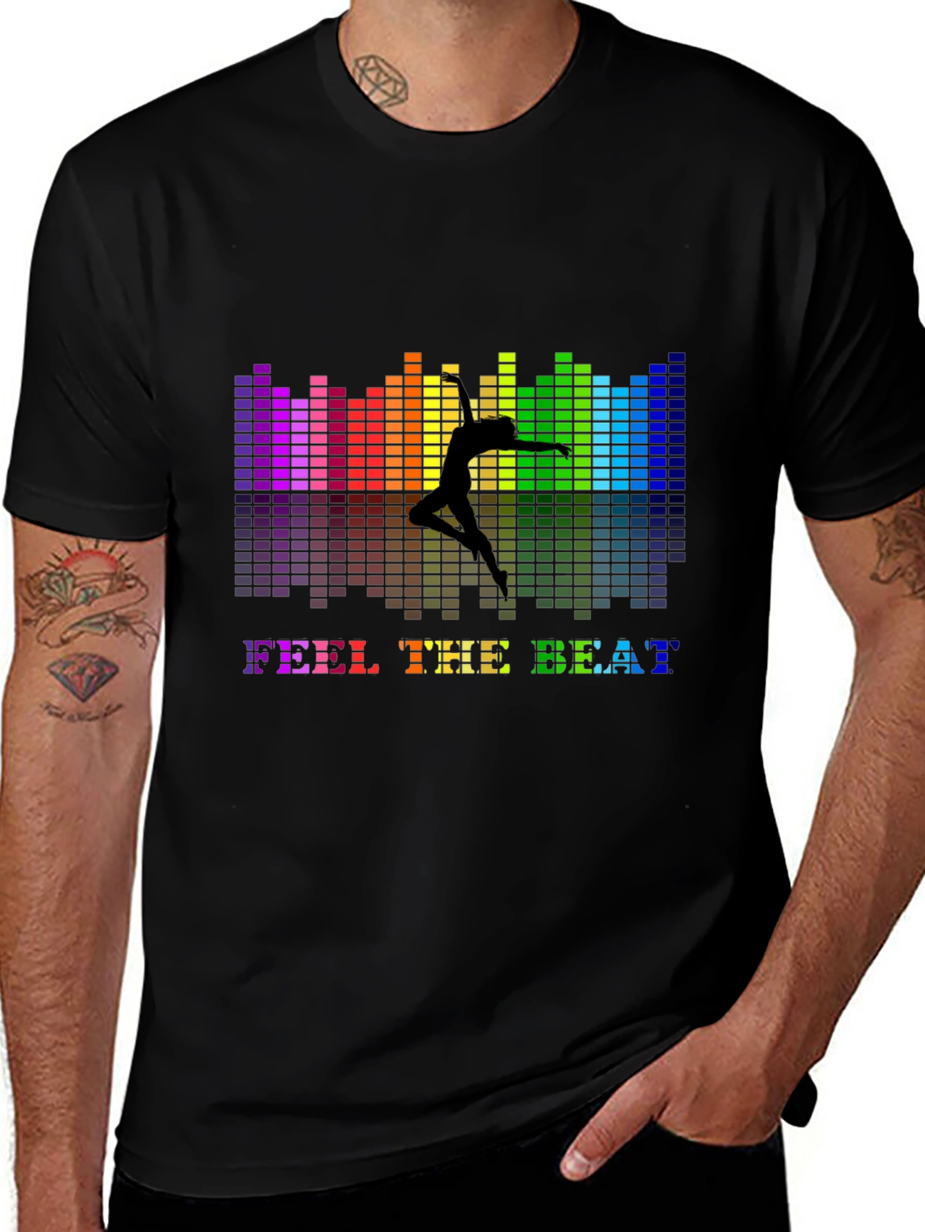 Variant 22 of Feel The Beat Graphic Tee - Dance Music Shirt