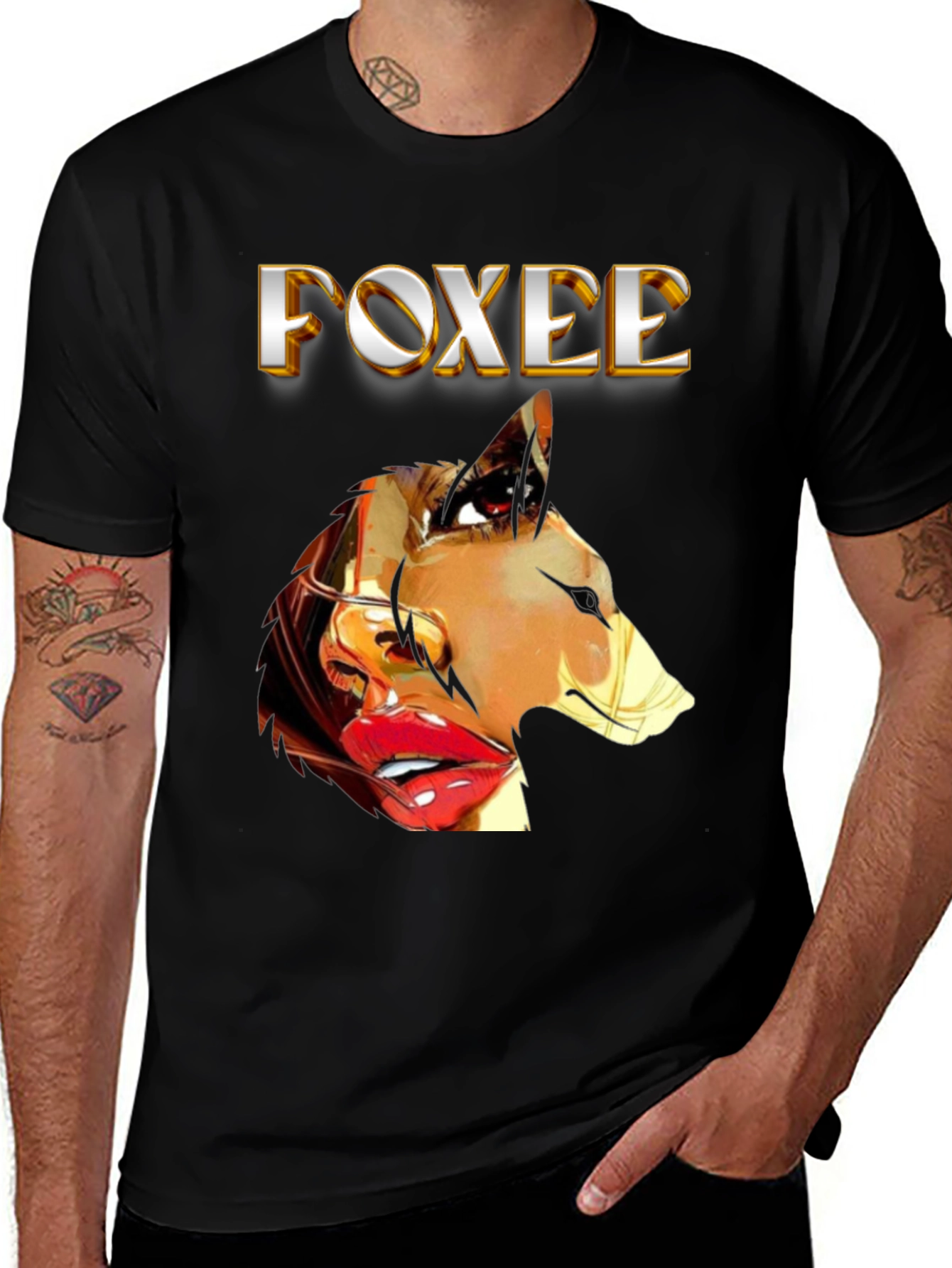 Variant 2 of Foxee Graphic Tee - Unique Women's Portrait T-Shirt