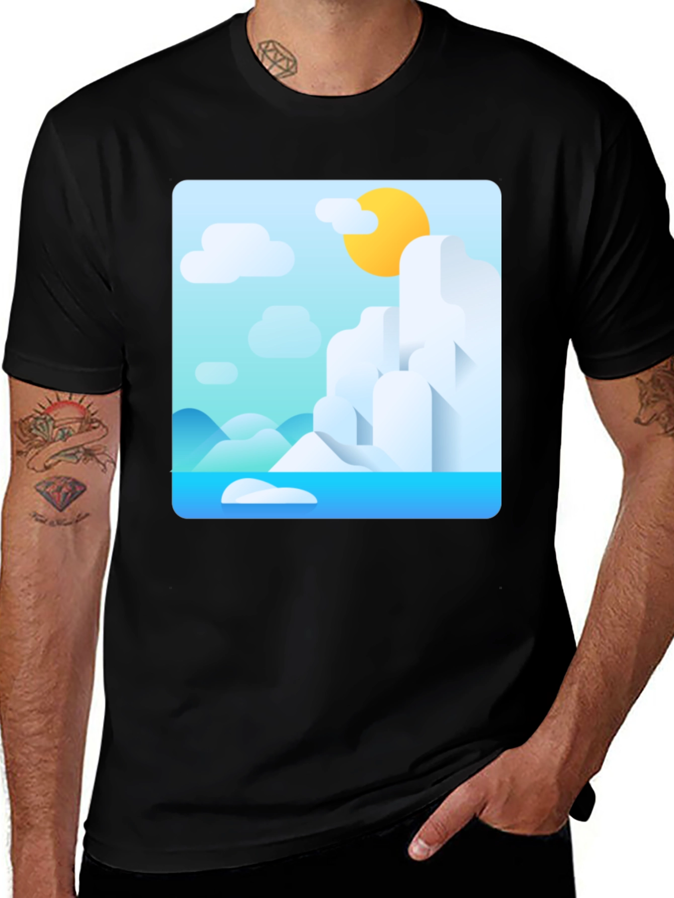 Variant 22 of Mountainscape Graphic Tee - Stylish Comfort