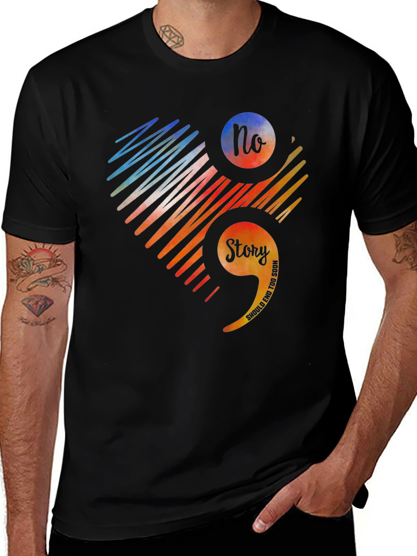 Variant 29 of Semicolon Mental Health Awareness Graphic Tee