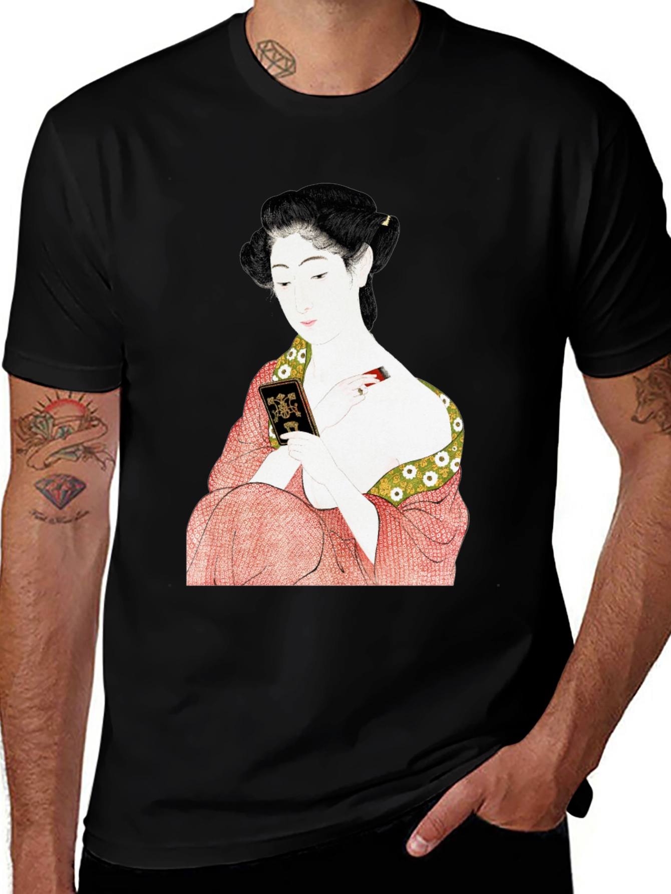 Variant 12 of Ukiyo-e Geisha Graphic T-Shirt