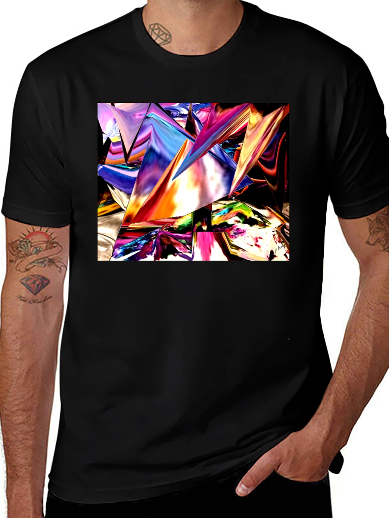 Variant 5 of Abstract Geometric T-Shirt - Modern Art Tee