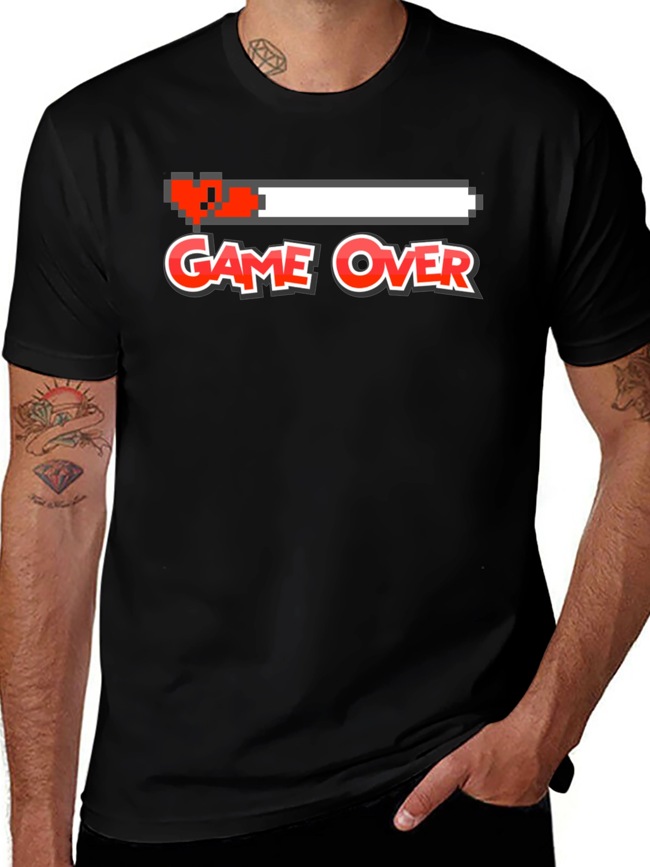 Variant 26 of Game Over T-Shirt - Pixel Heart Gamer Tee