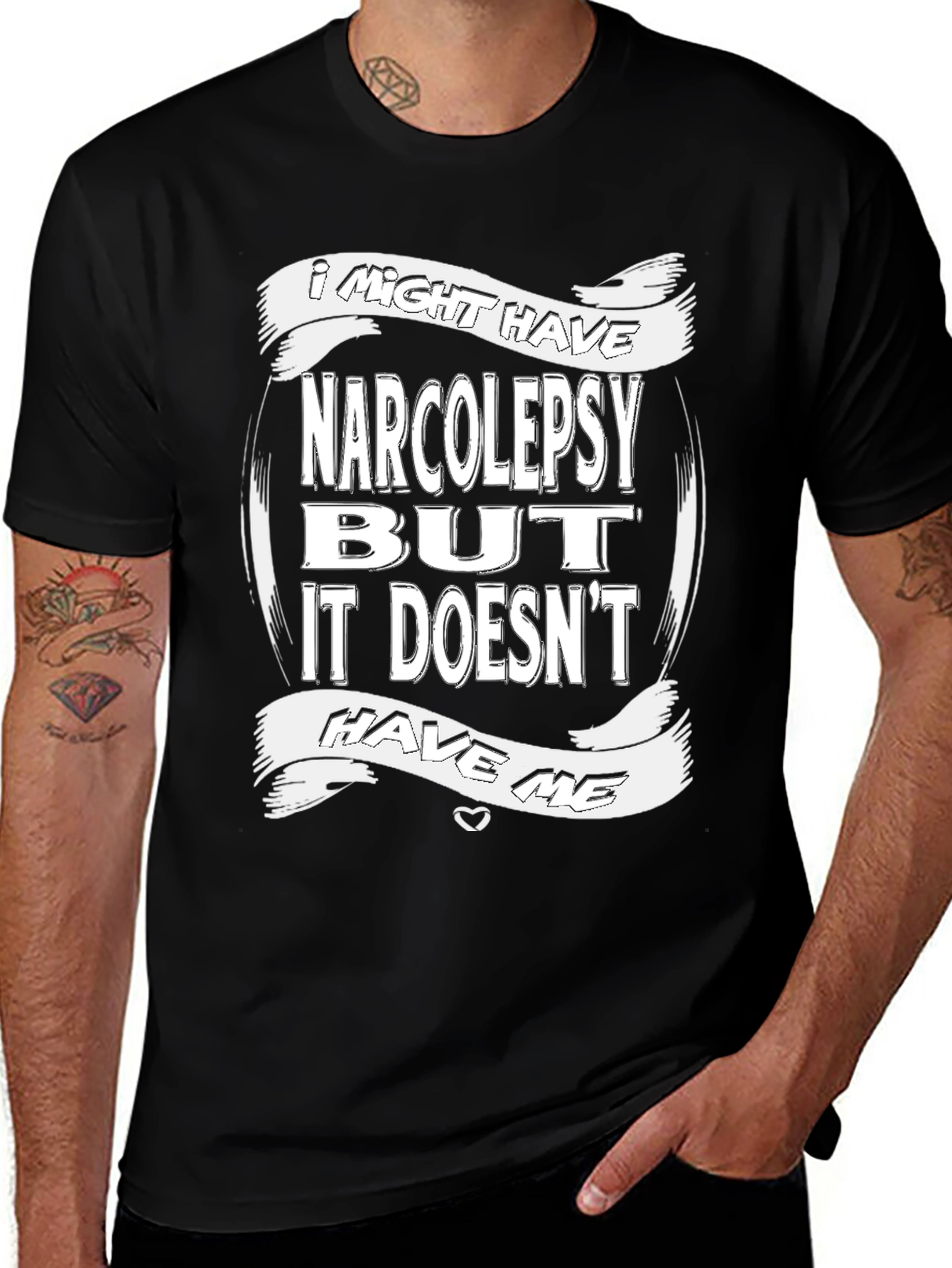 Narcolepsy Awareness Black Graphic Tee