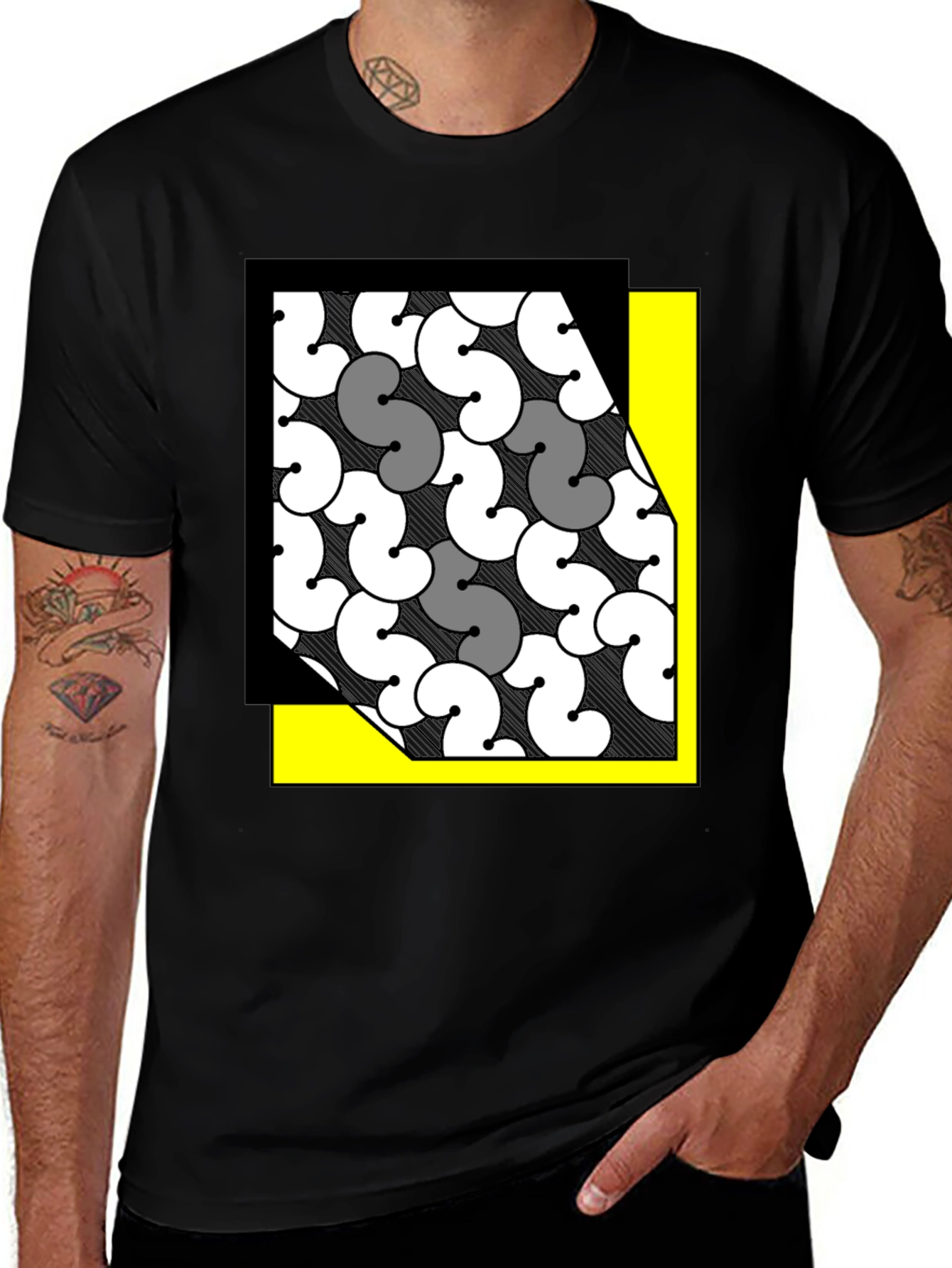 Variant 10 of Abstract Graphic Black Tee