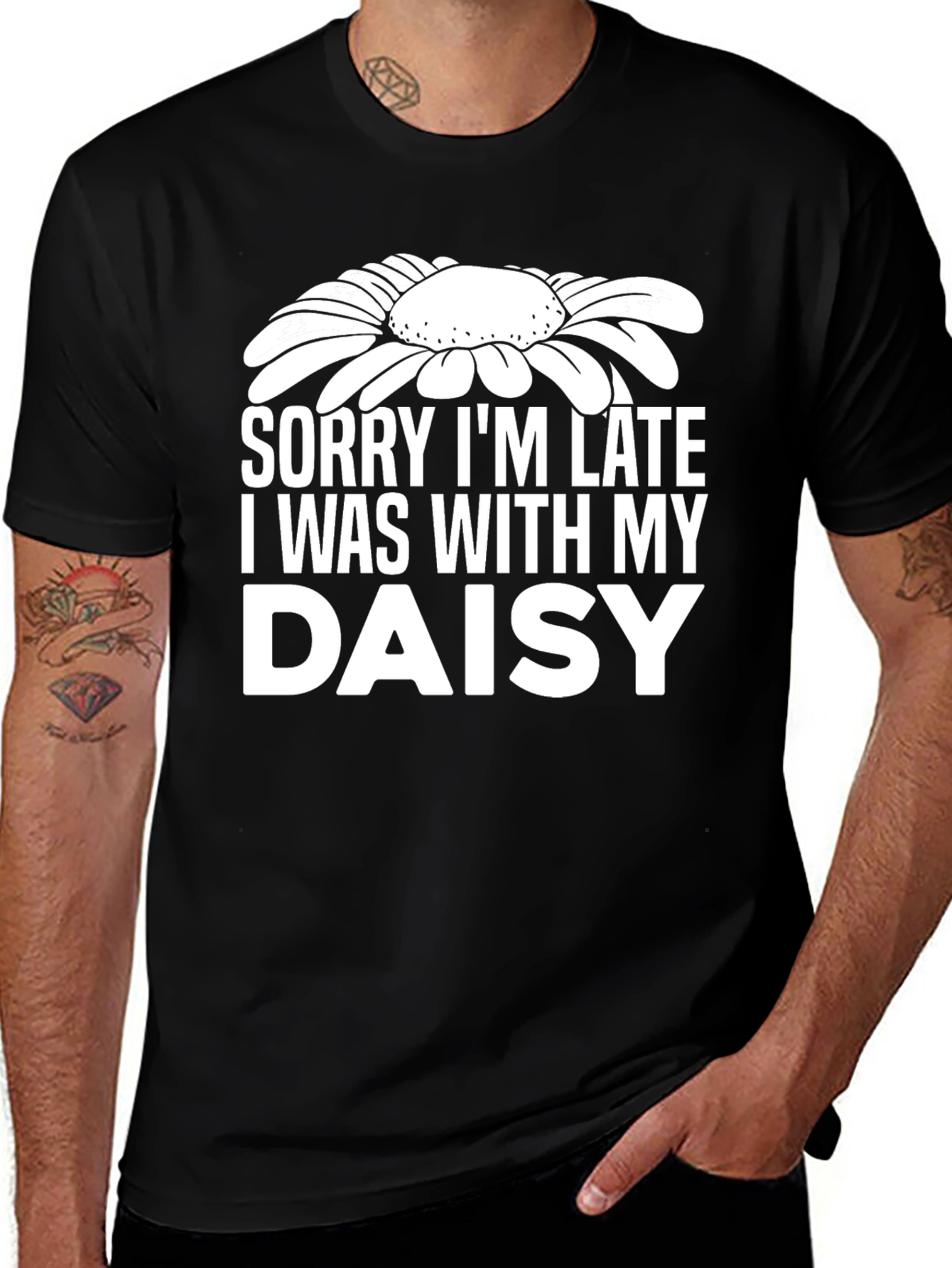 Sorry I'm Late Daisy Graphic T-Shirt