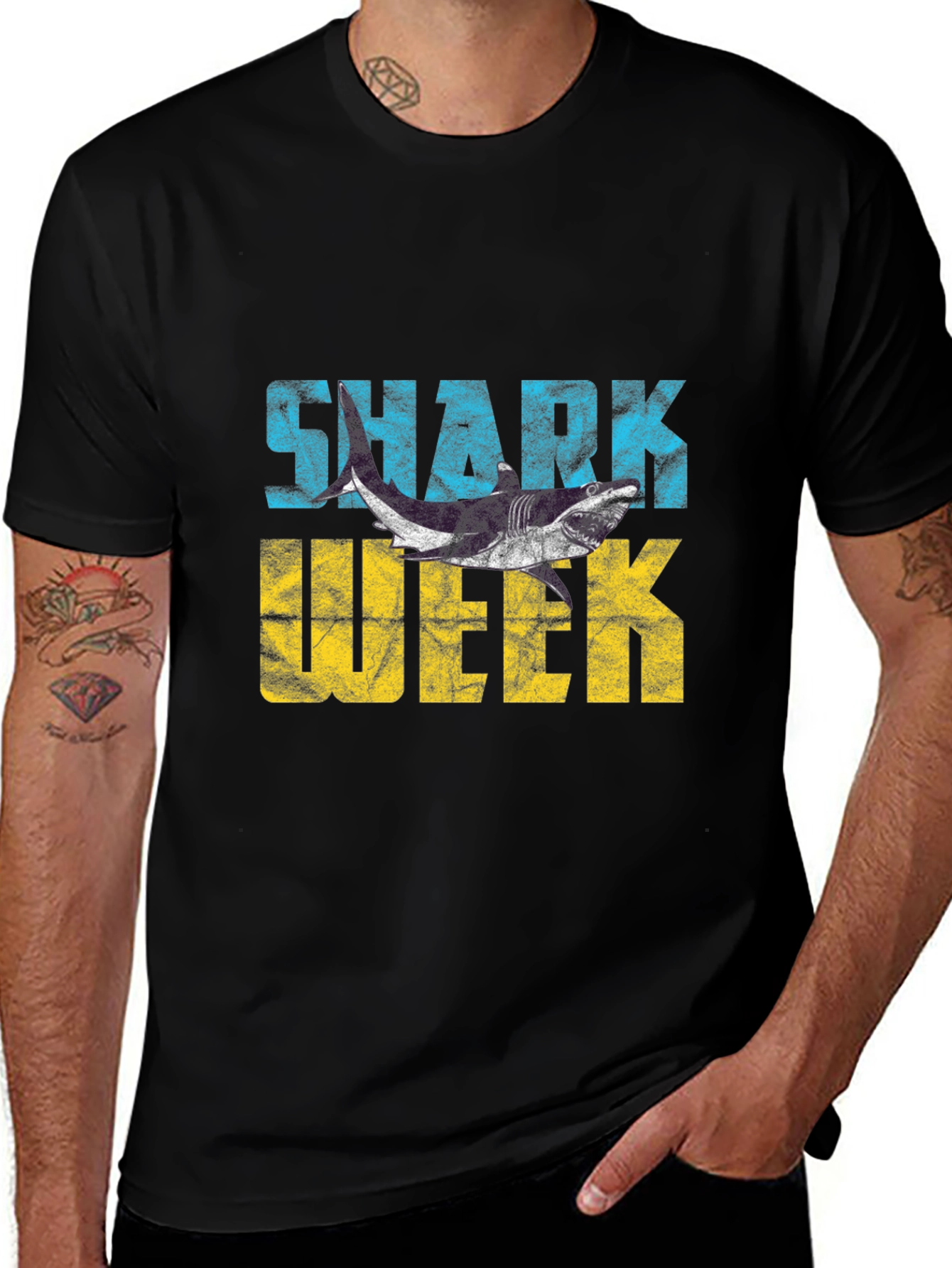 Variant 29 of Shark Week Graphic T-Shirt - Crew Neck Tee