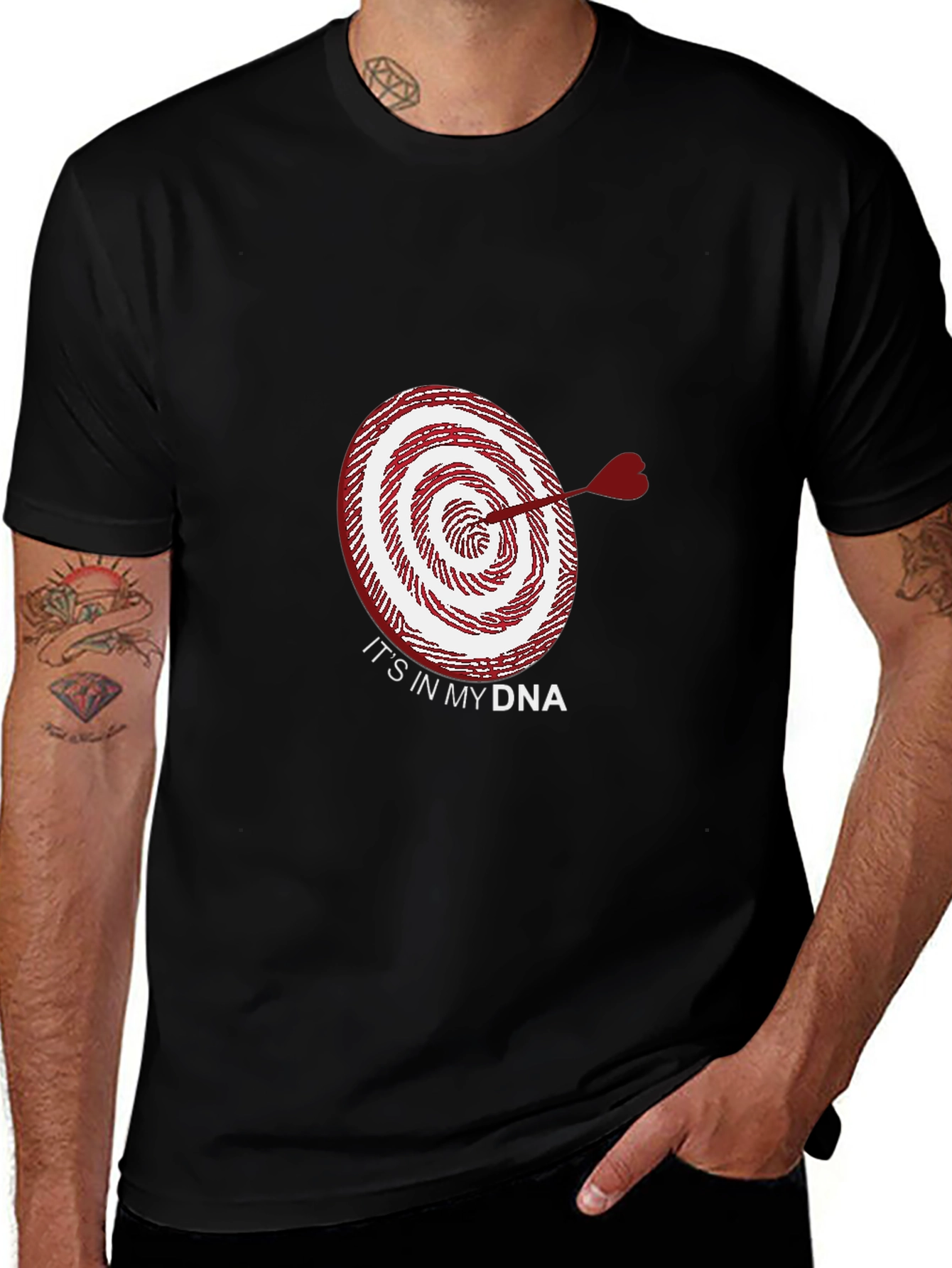 Variant 9 of DNA Dartboard T-Shirt - Hit Your Target!