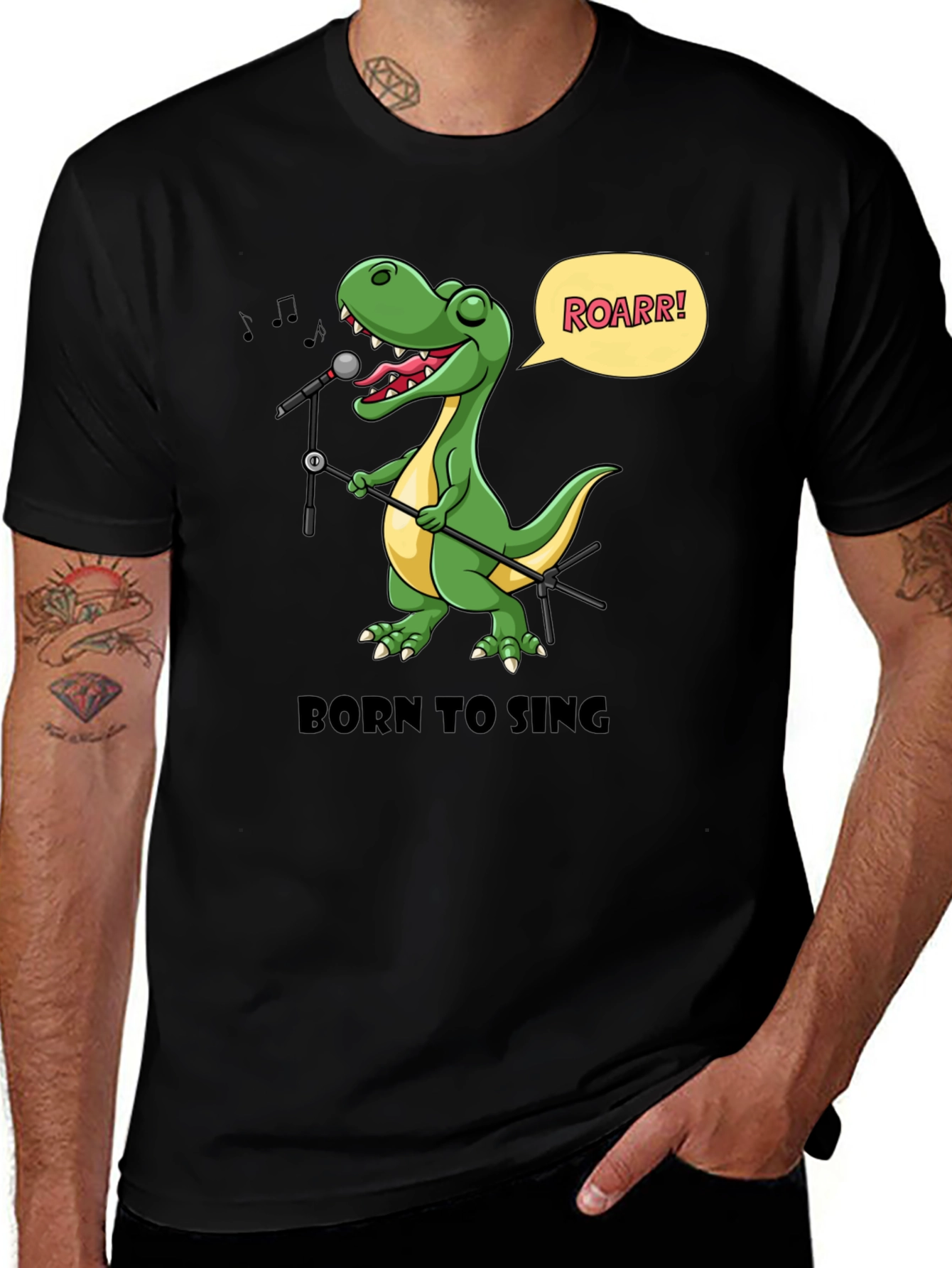 Variant 25 of Born to Sing Dinosaur T-Shirt